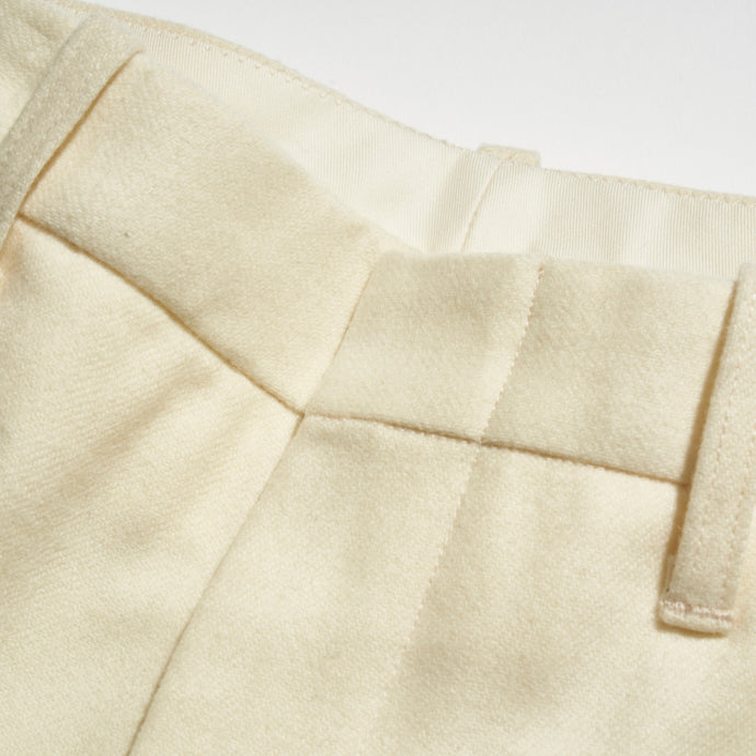 TRIM STEM PANTS / WOOL FLANNEL