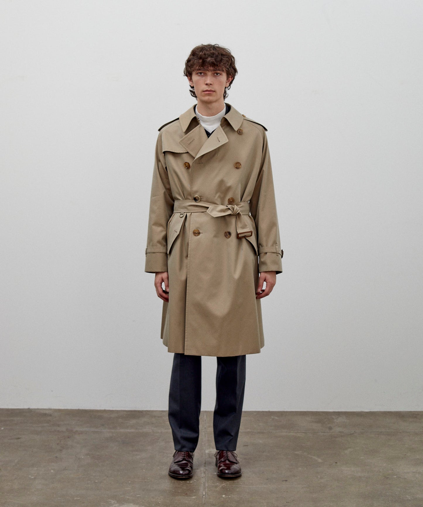 TRENCH COAT / COTTON GABARDINE BEIGE