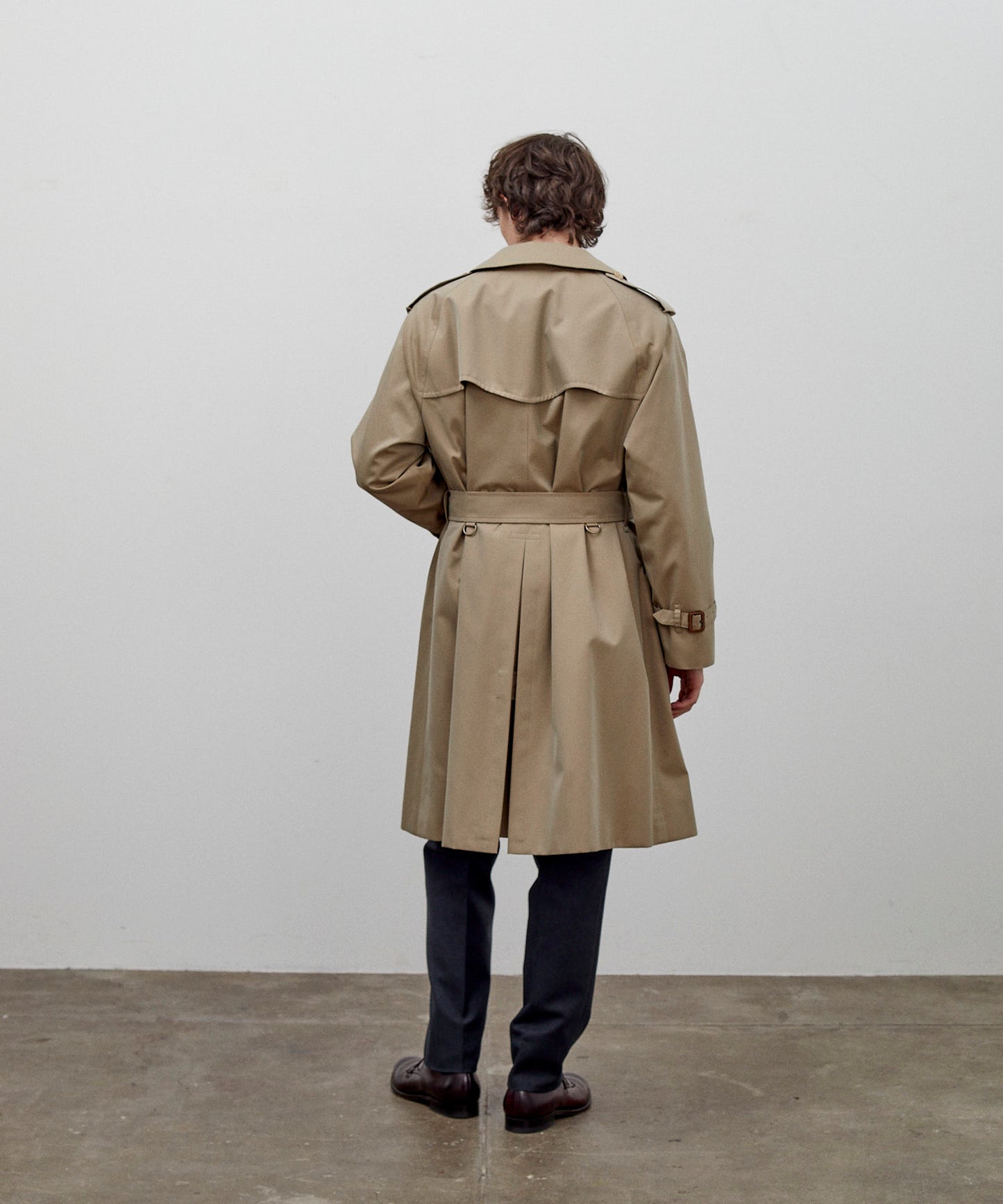 TRENCH COAT / COTTON GABARDINE BEIGE