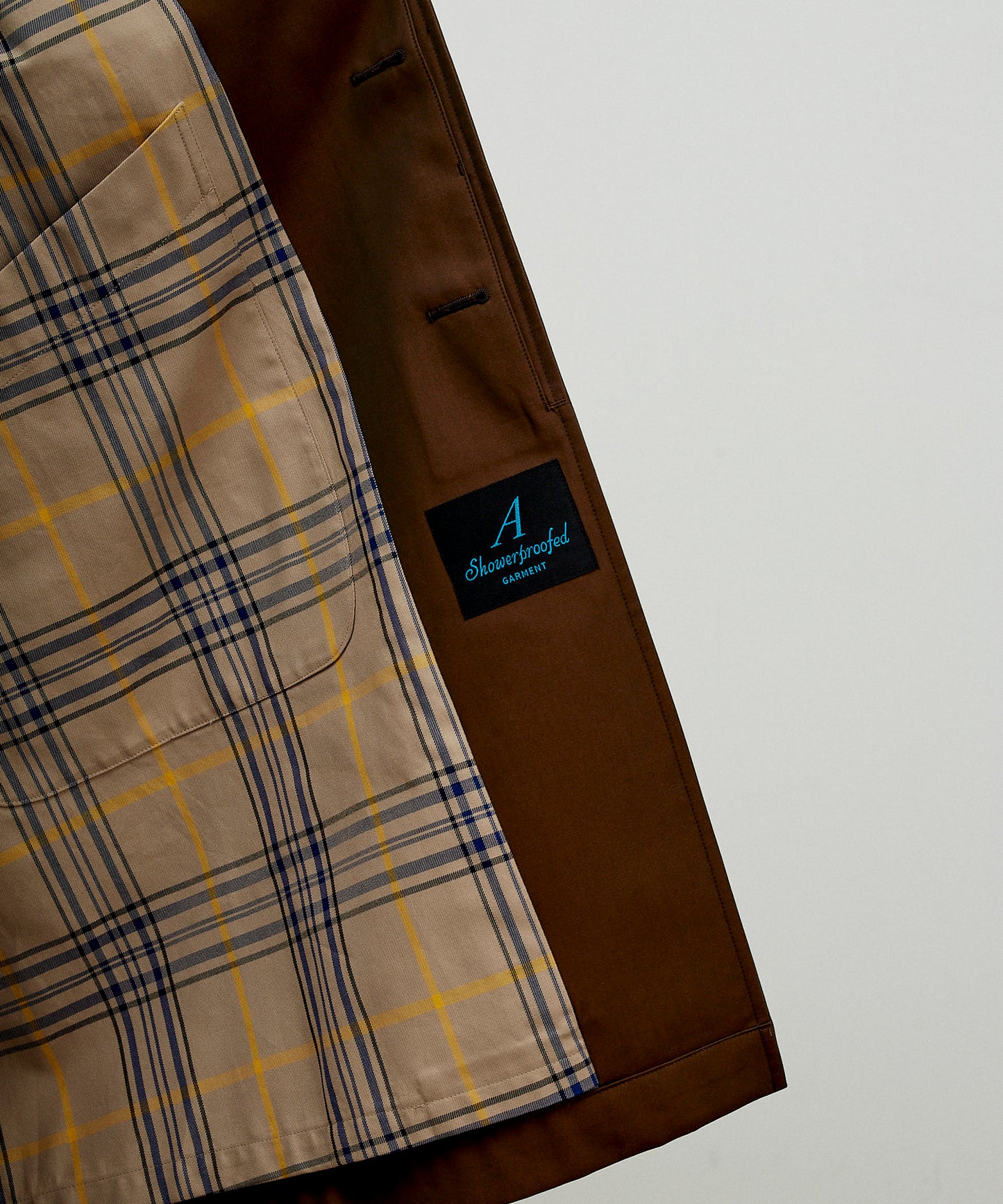 SINGLE RAGLAN COAT 1 / GABARDINE BROWN