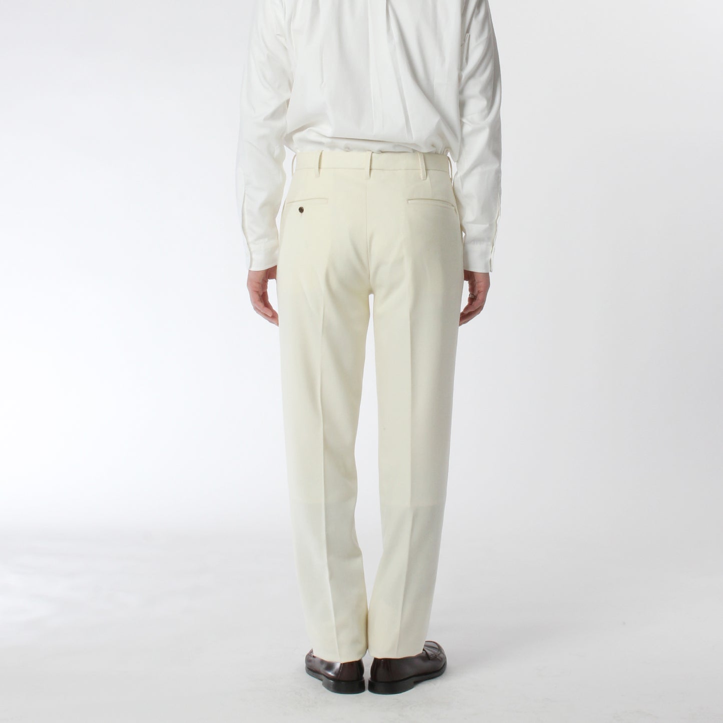 TRIM STEM PANTS / WOOL FLANNEL