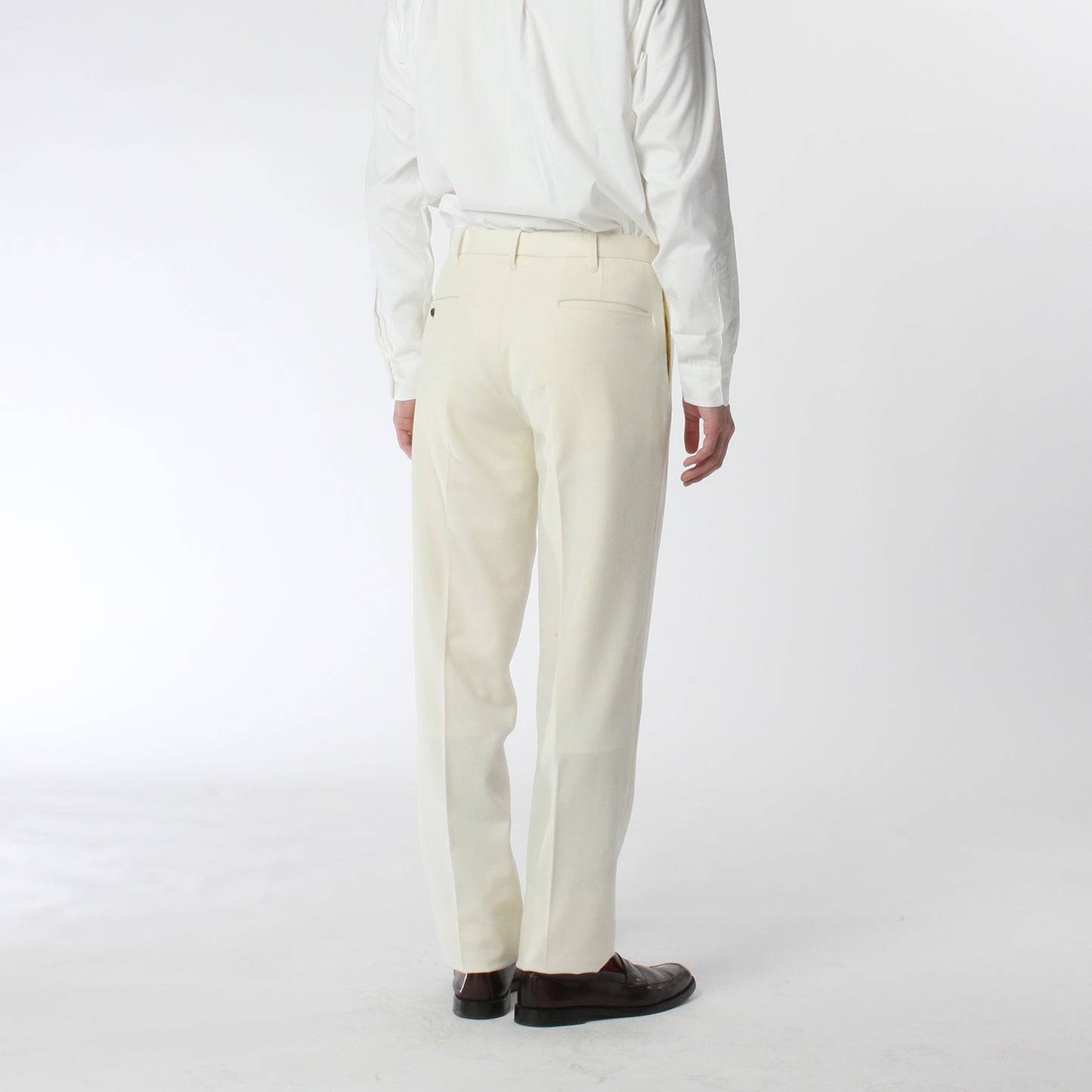 TRIM STEM PANTS / WOOL FLANNEL