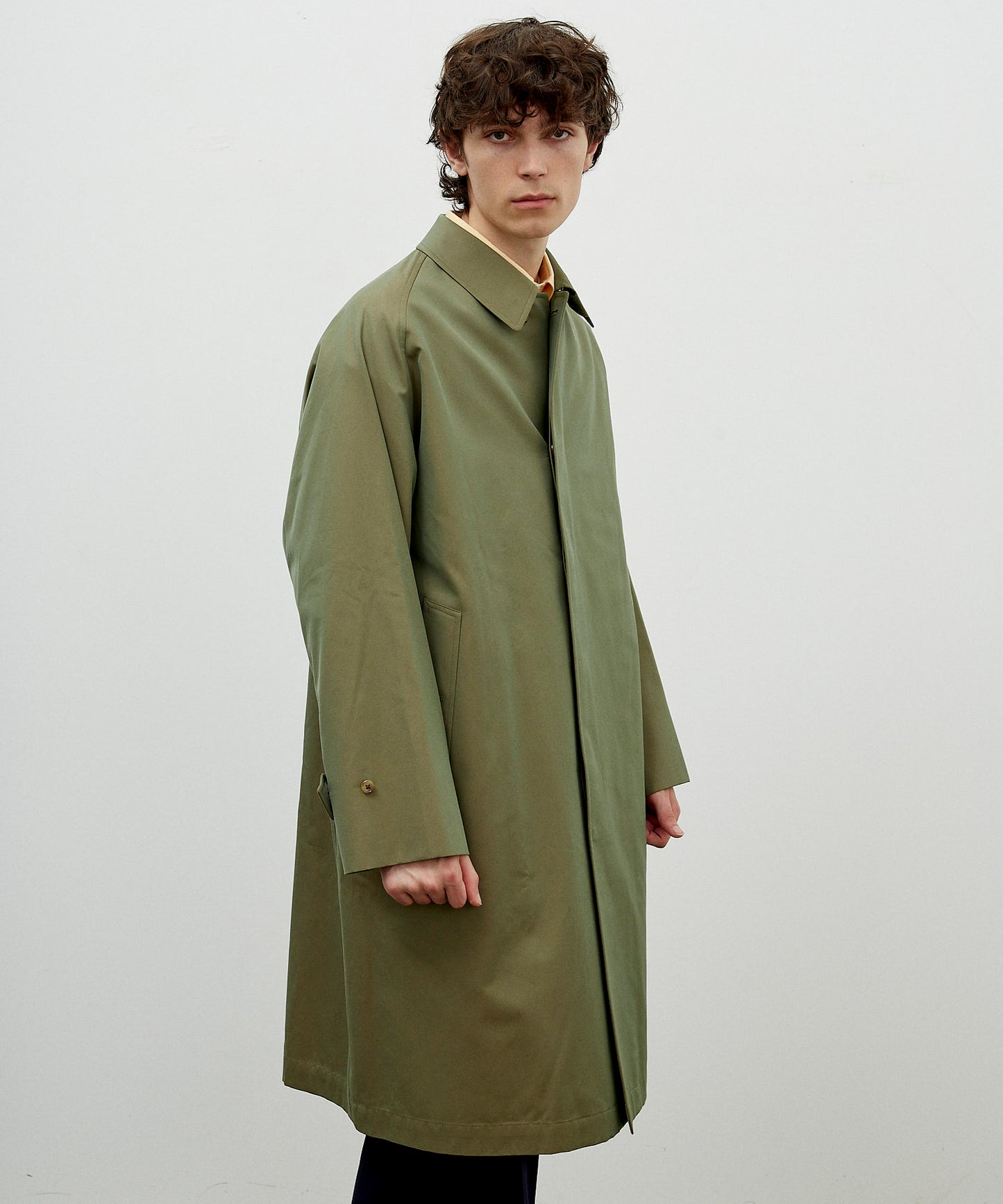 SINGLE RAGLAN COAT 1 / GABARDINE OLIVE