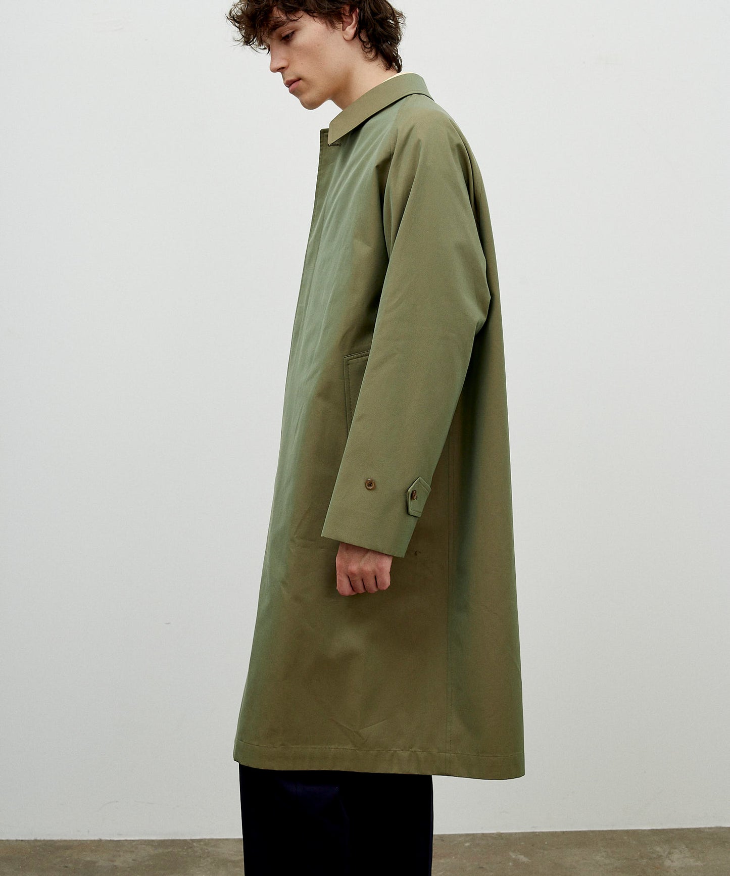SINGLE RAGLAN COAT 1 / GABARDINE OLIVE