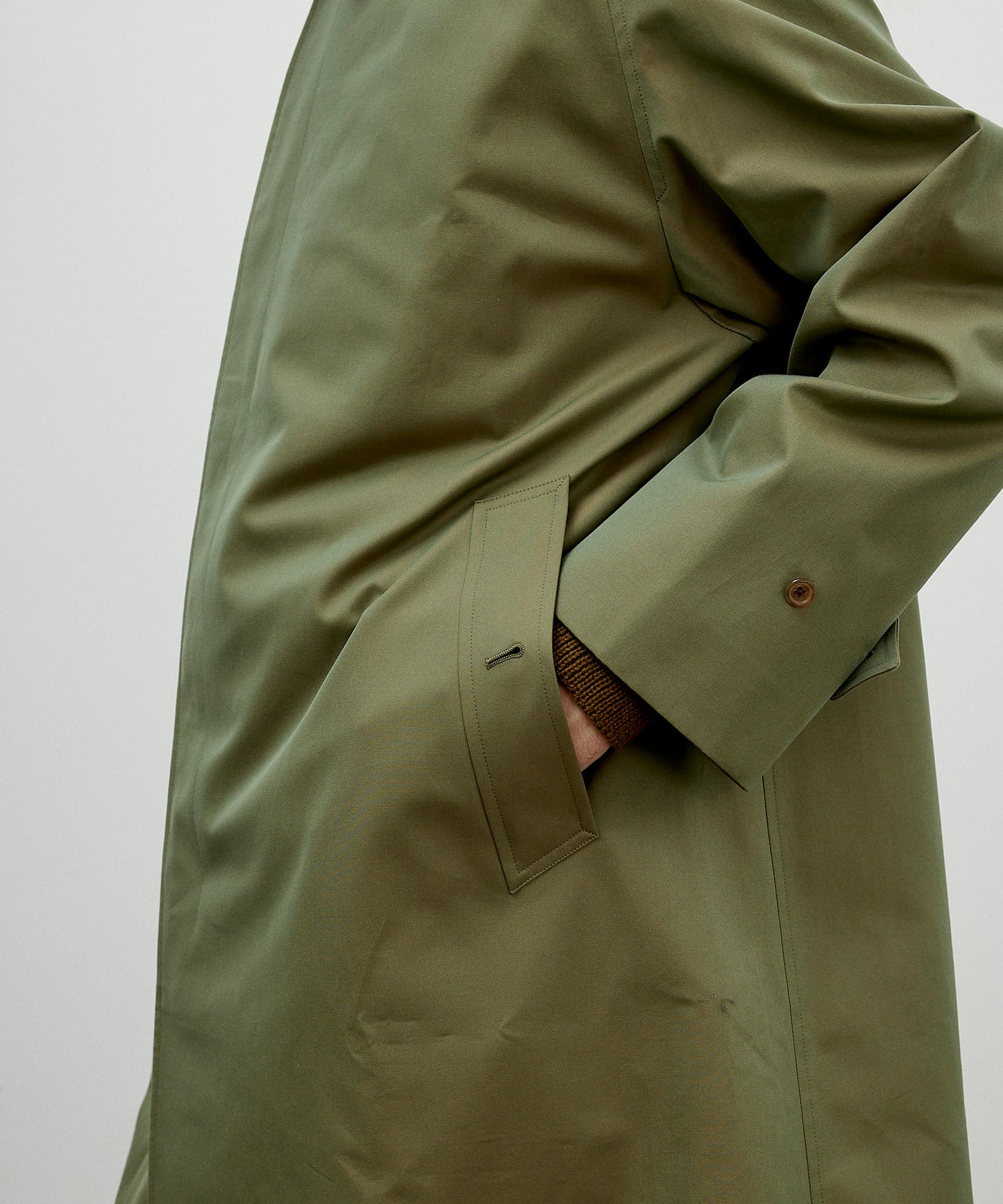 SINGLE RAGLAN COAT 1 / GABARDINE OLIVE