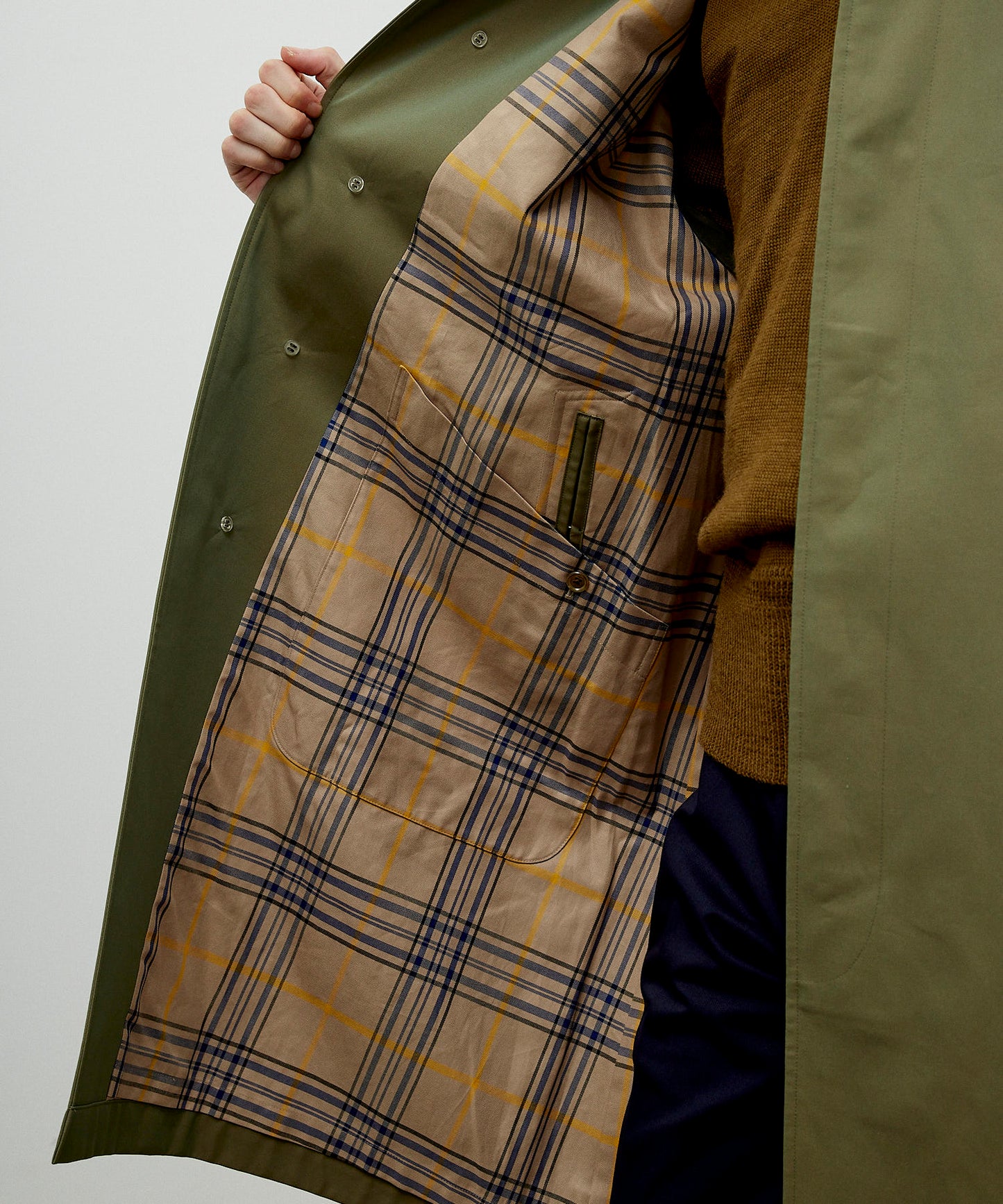 SINGLE RAGLAN COAT 1 / GABARDINE OLIVE