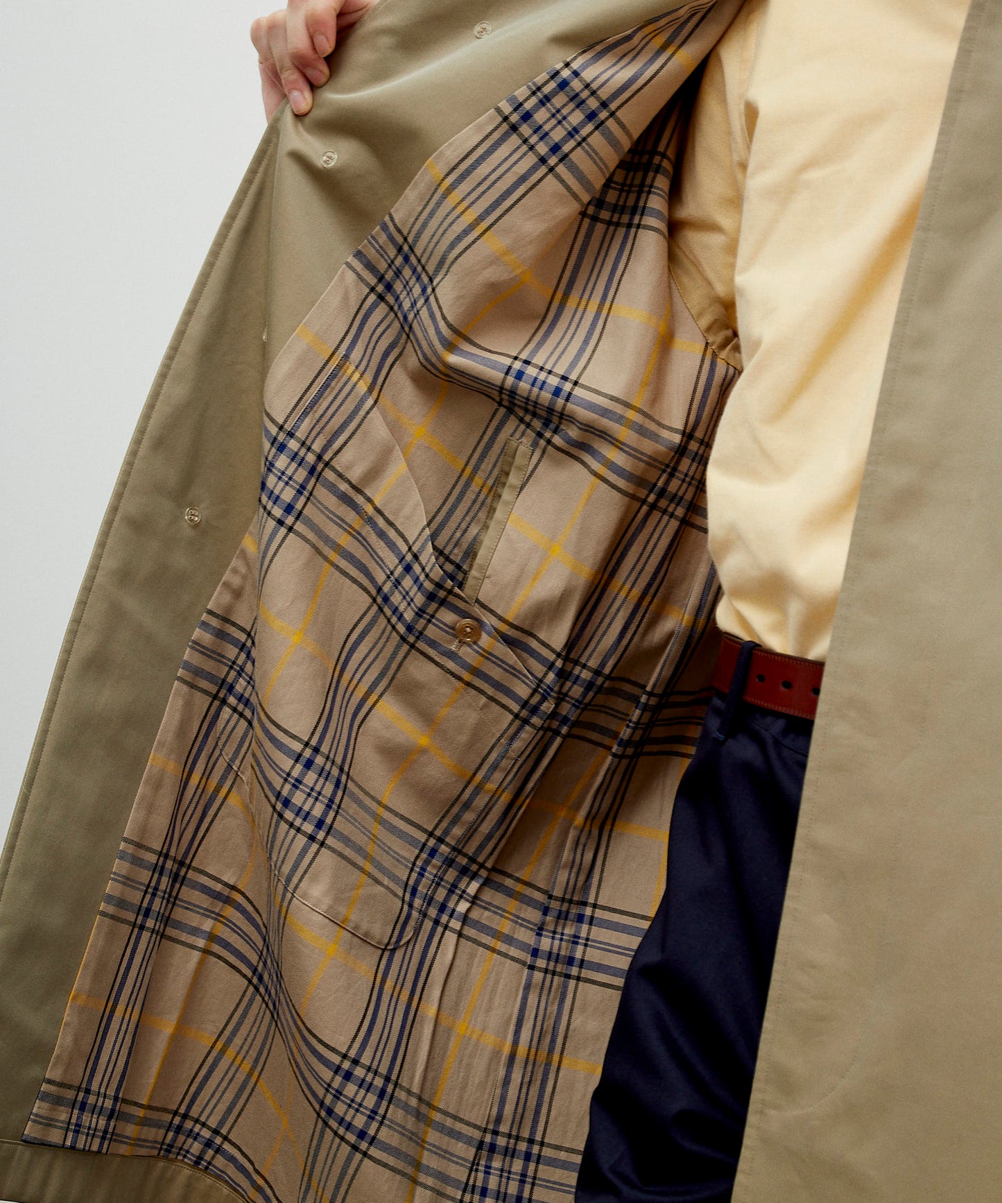 SINGLE RAGLAN COAT 1 / GABARDINE BEIGE