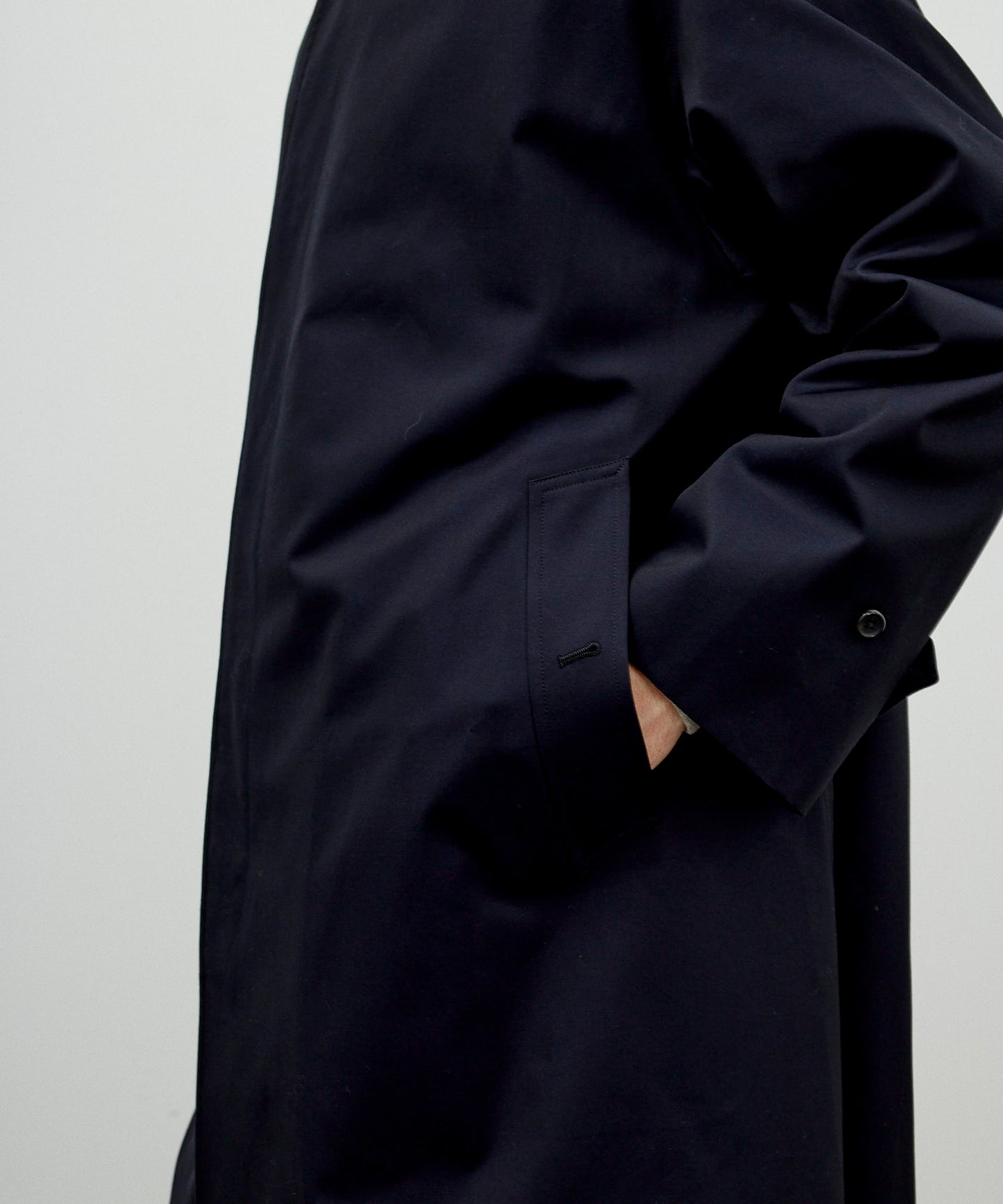 SINGLE RAGLAN COAT 1 / GABARDINE NAVY