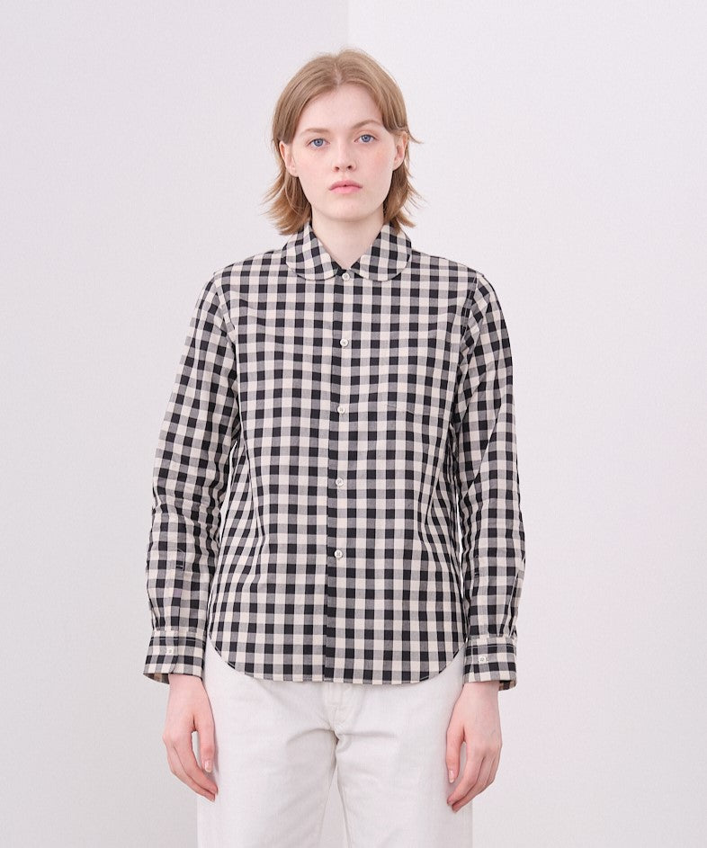 ROUND COLLAR SHIRTS / GINGHAM CHECK