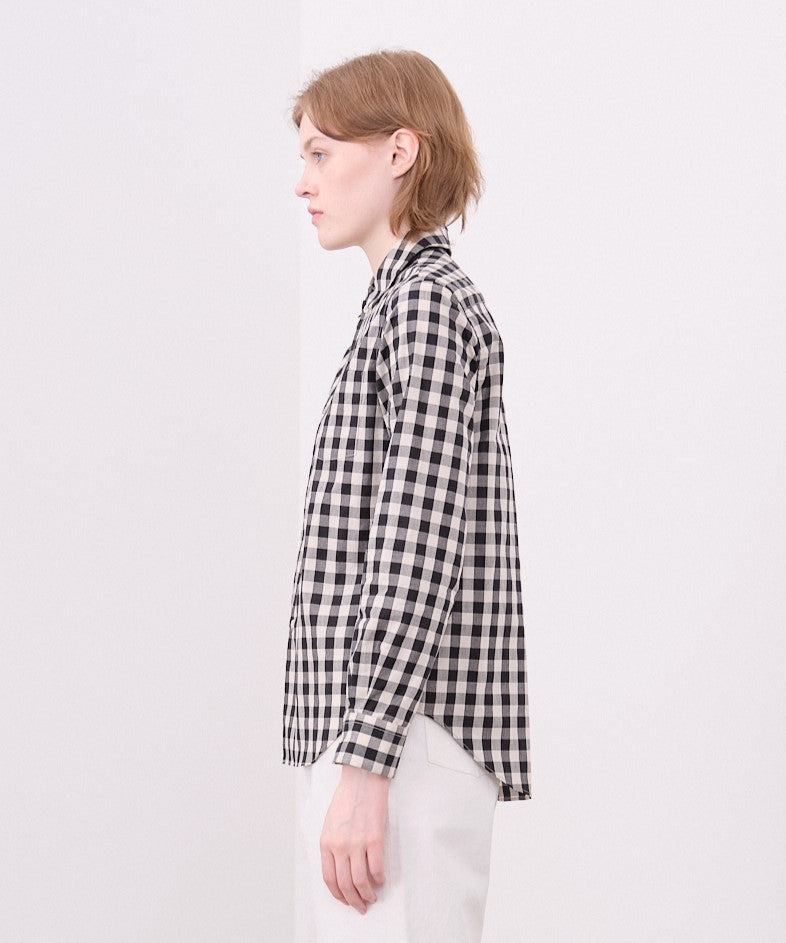 ROUND COLLAR SHIRTS / GINGHAM CHECK
