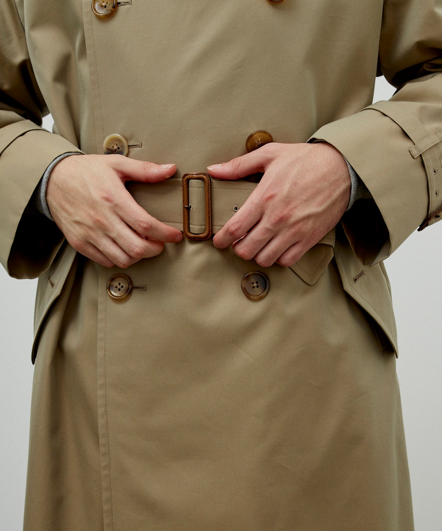 TRENCH COAT / COTTON GABARDINE BEIGE