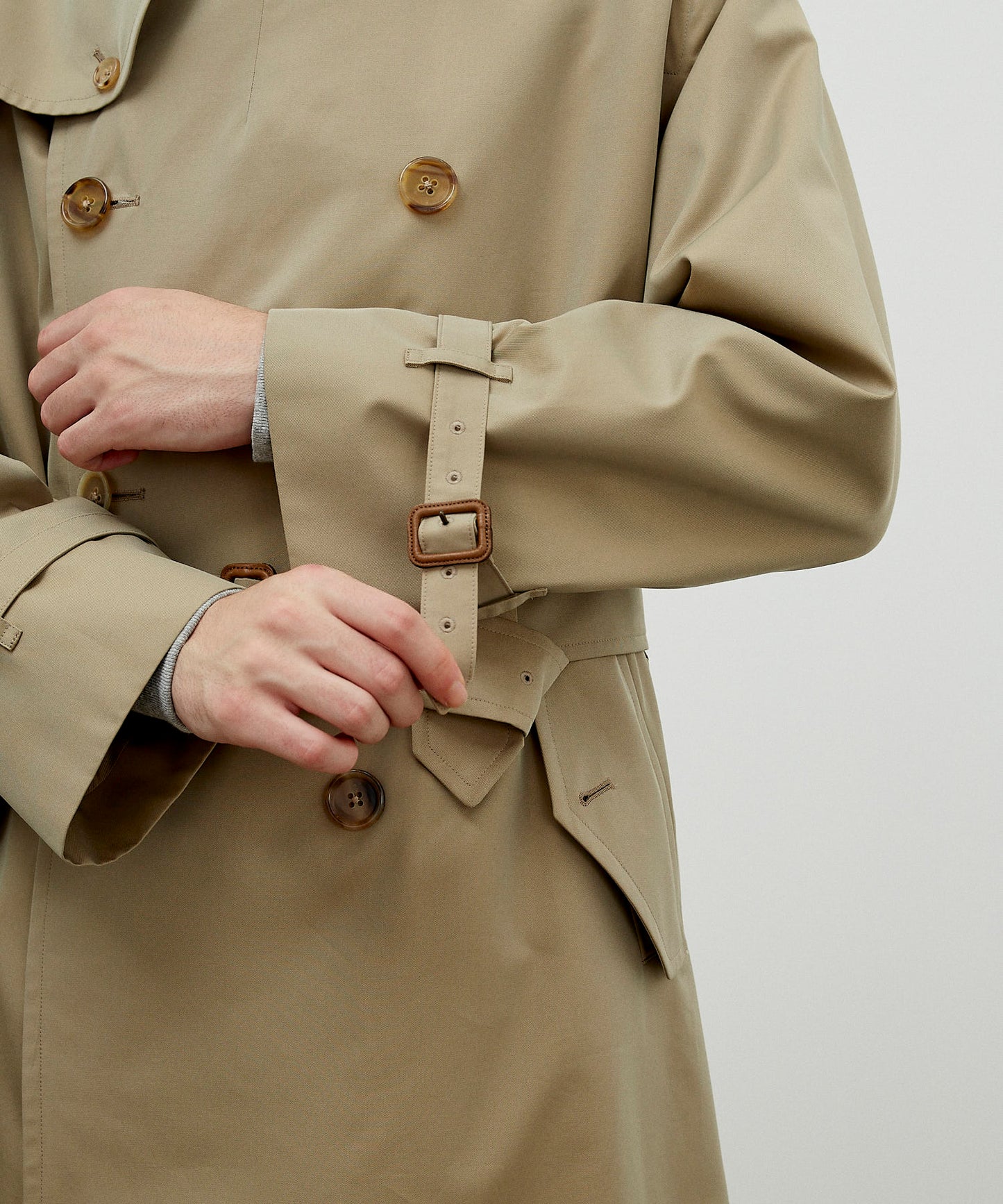 TRENCH COAT / COTTON GABARDINE BEIGE