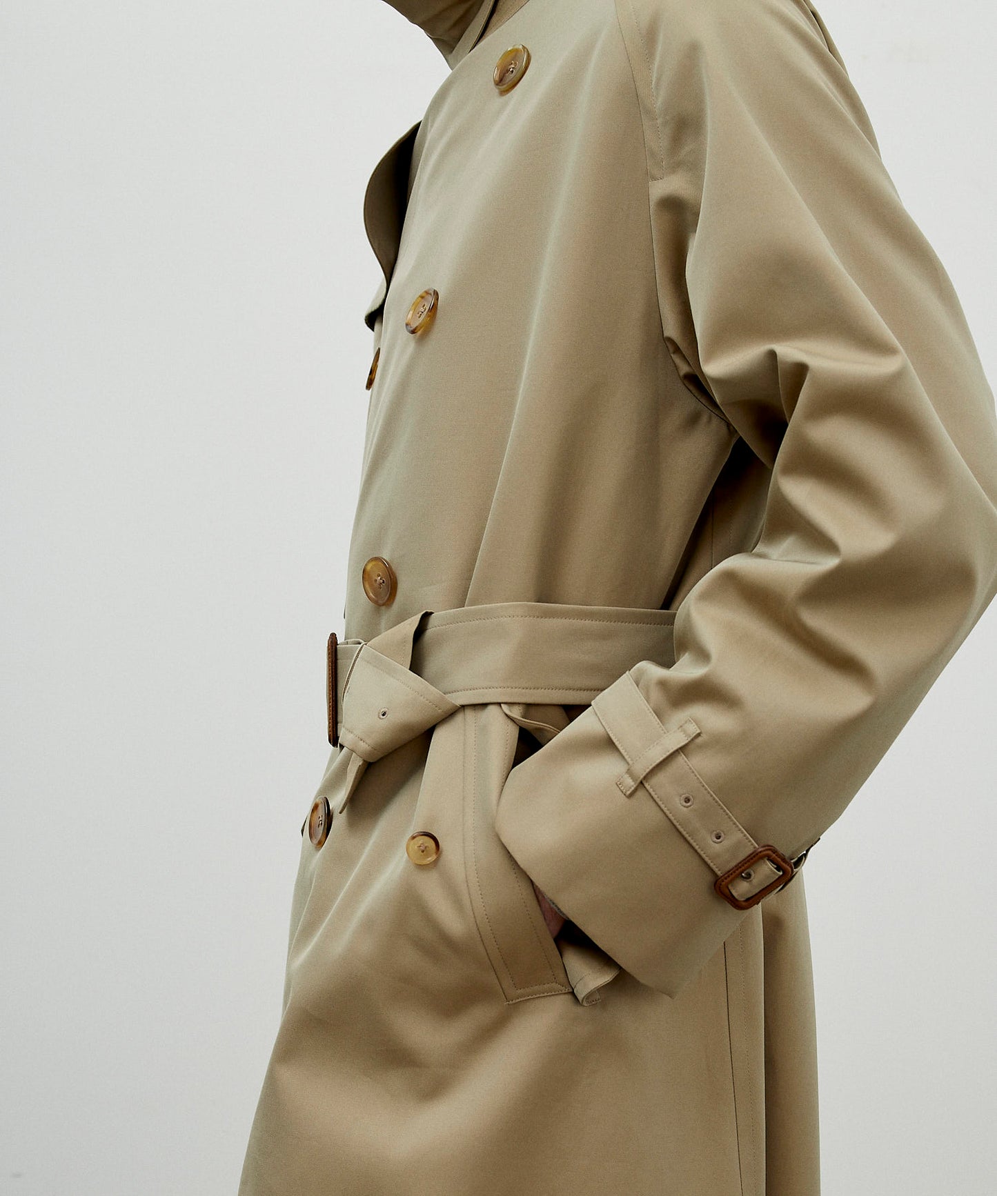 TRENCH COAT / COTTON GABARDINE BEIGE