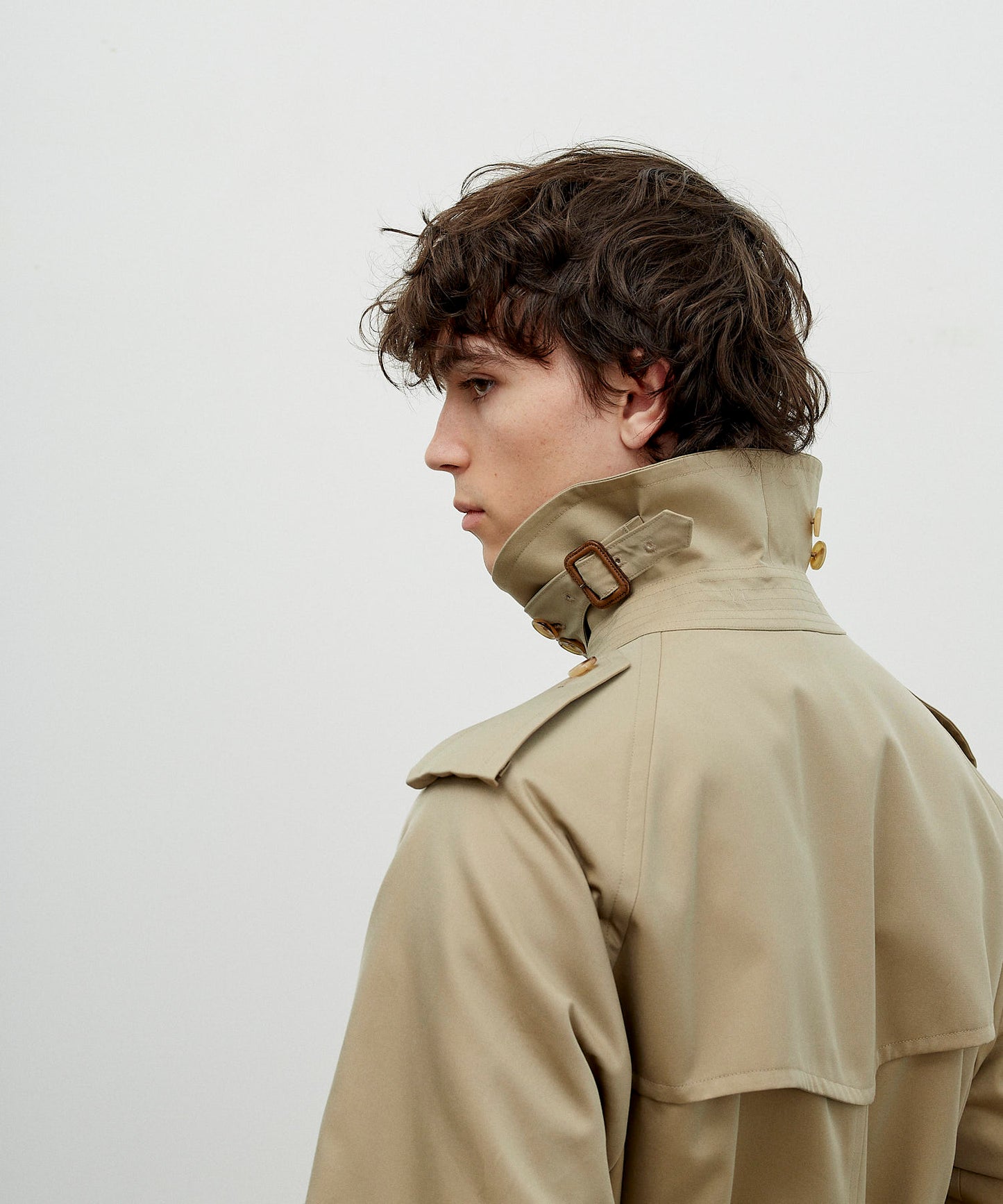 TRENCH COAT / COTTON GABARDINE BEIGE