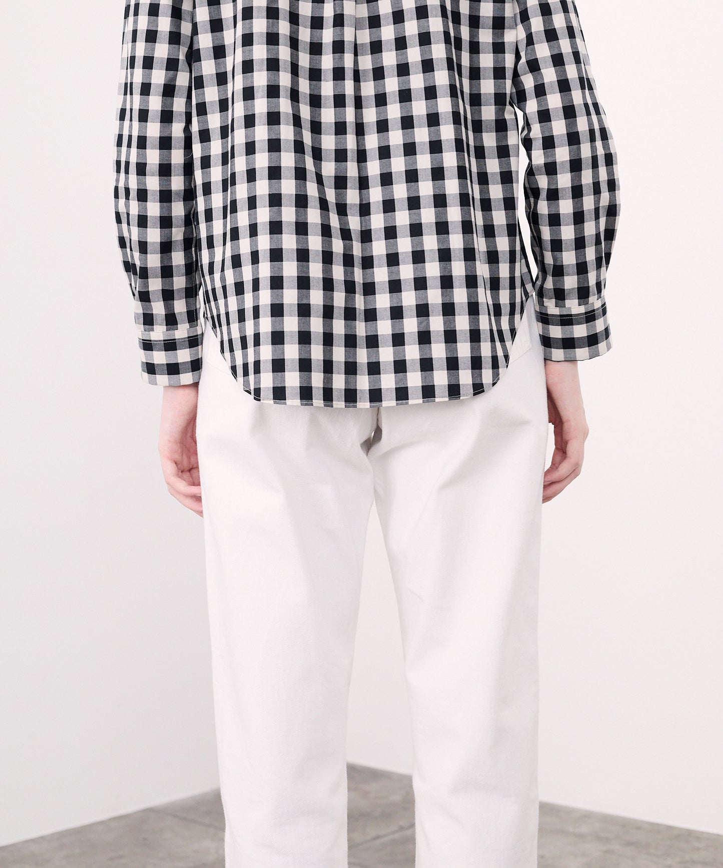 ROUND COLLAR SHIRTS / GINGHAM CHECK