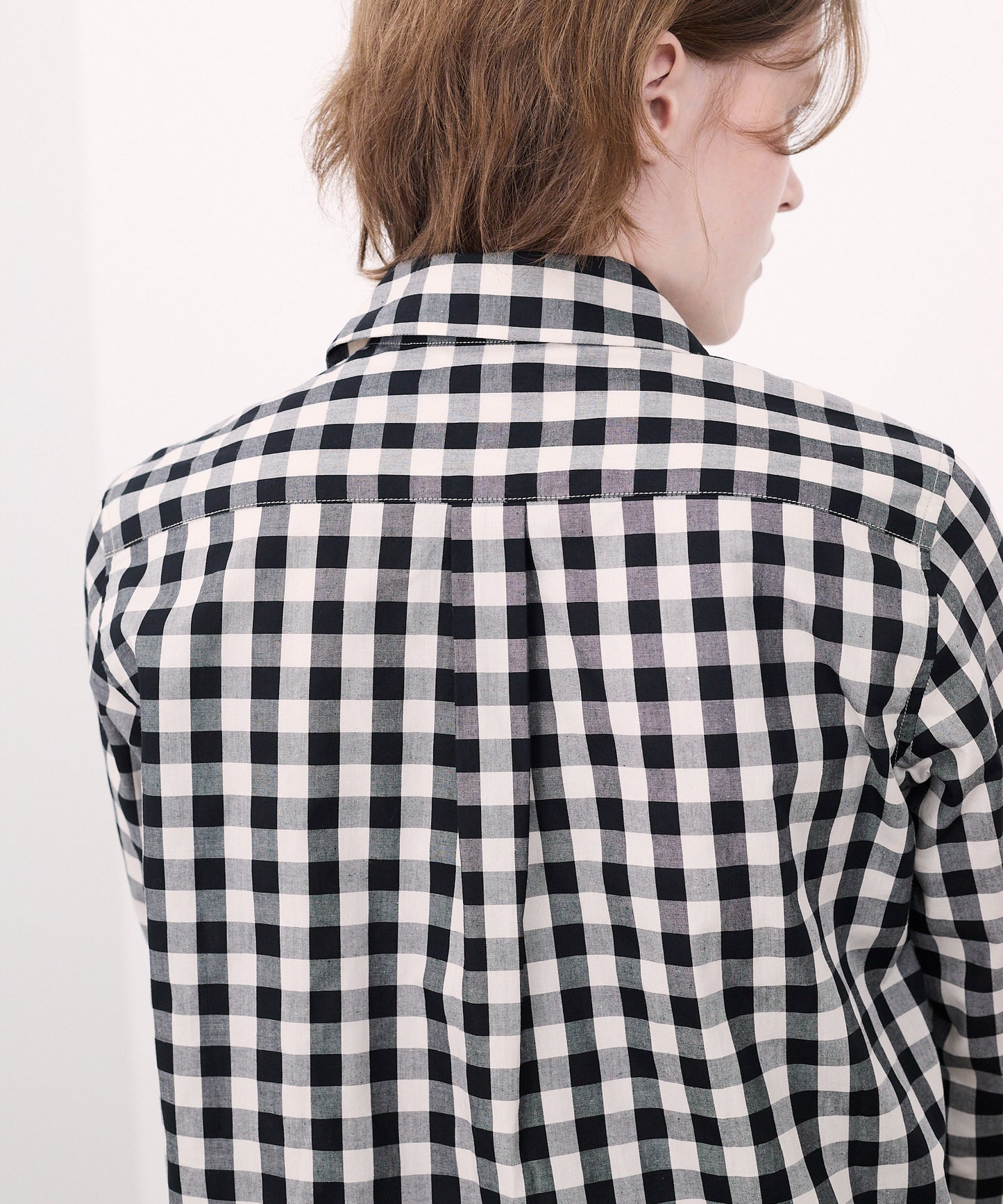 ROUND COLLAR SHIRTS / GINGHAM CHECK