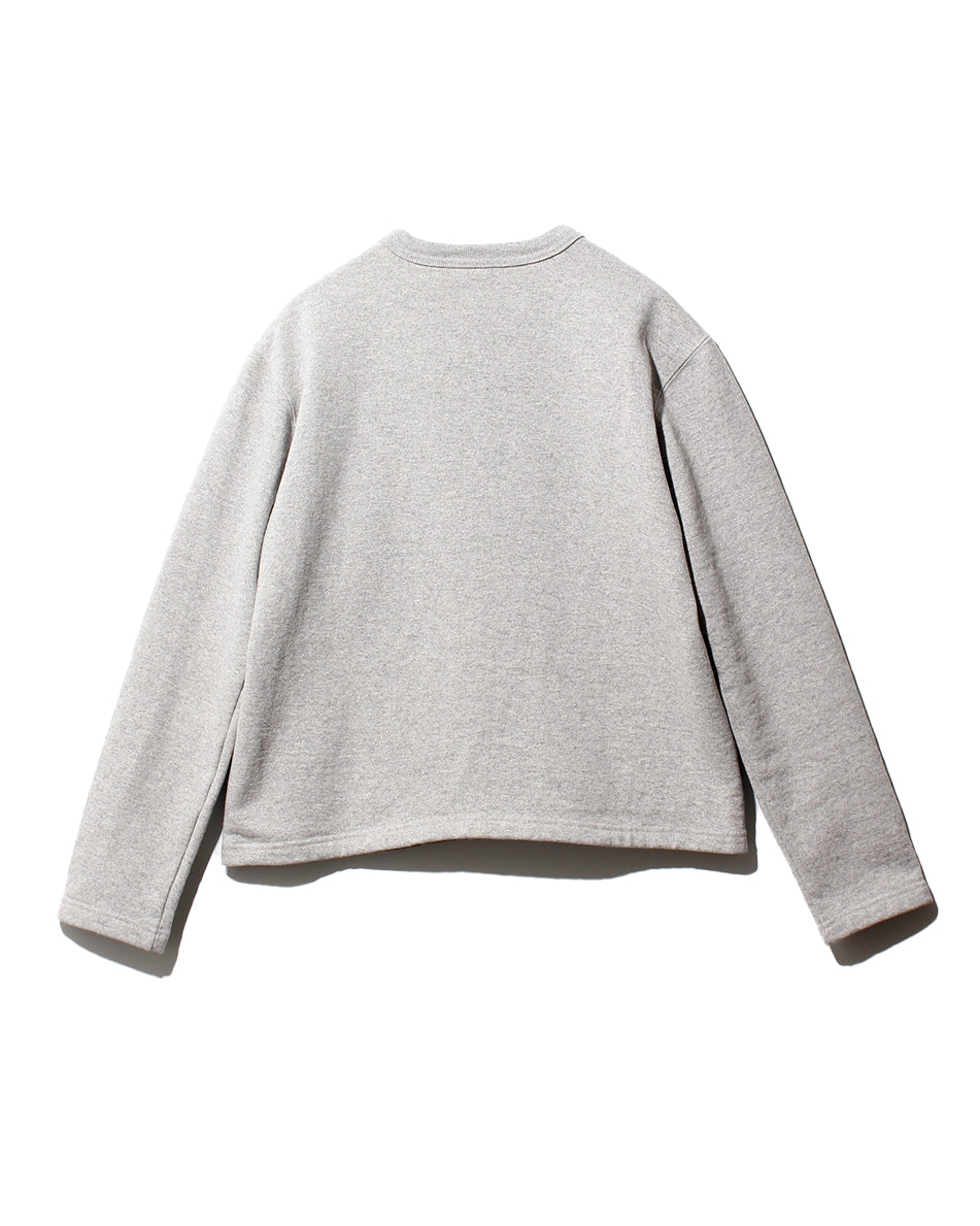 Sweat crew neck cardigan