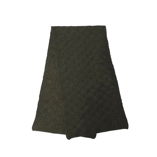 CHECKERD KNITTING SCARF