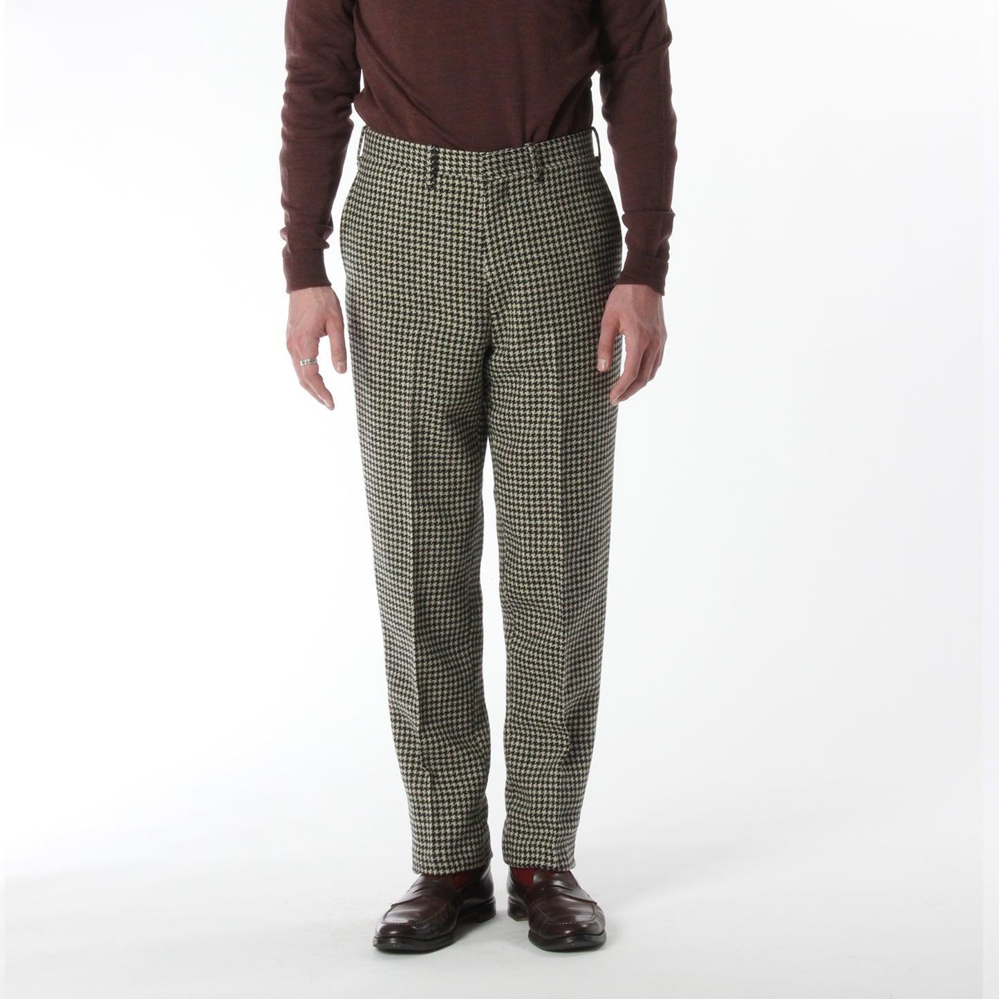 TRIM STEM PANTS / HOUNDSTOOTH
