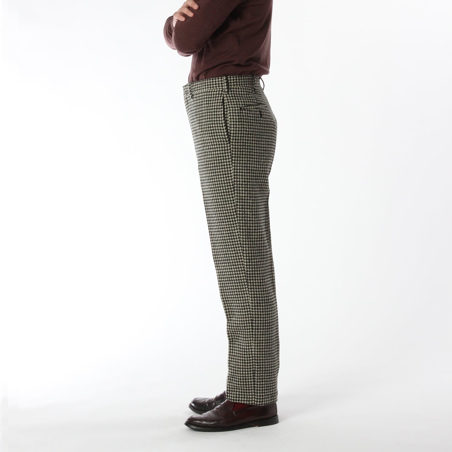 TRIM STEM PANTS / HOUNDSTOOTH