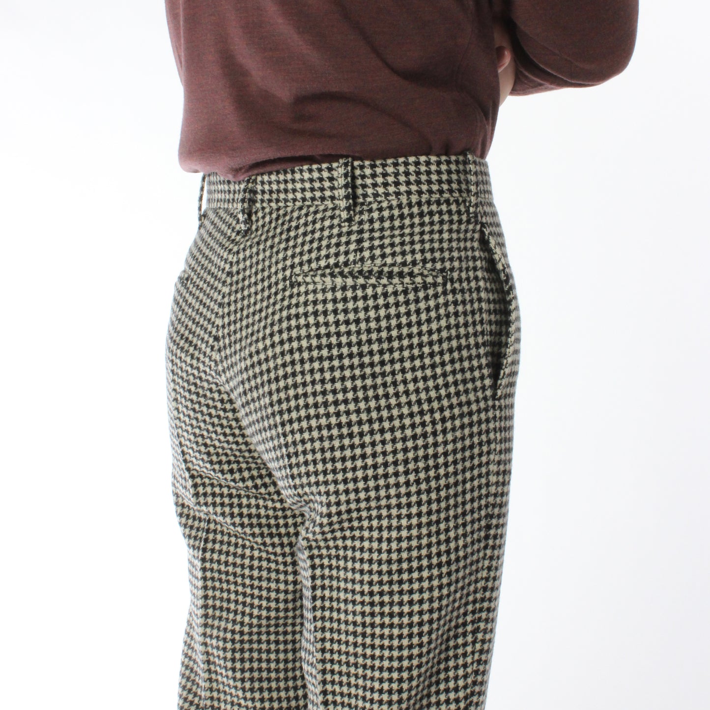 TRIM STEM PANTS / HOUNDSTOOTH