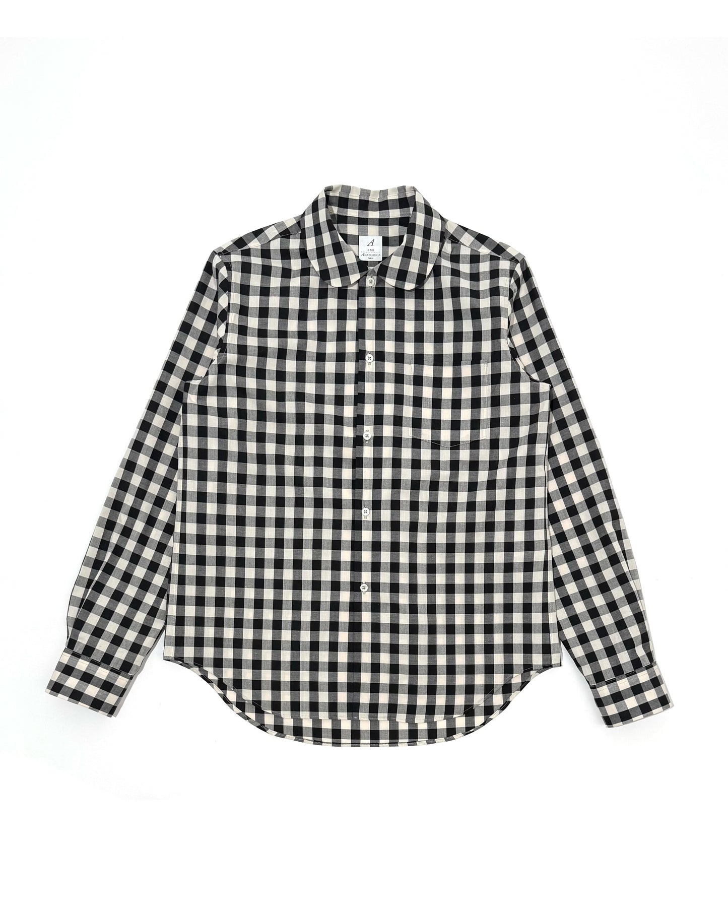 ROUND COLLAR SHIRTS / GINGHAM CHECK