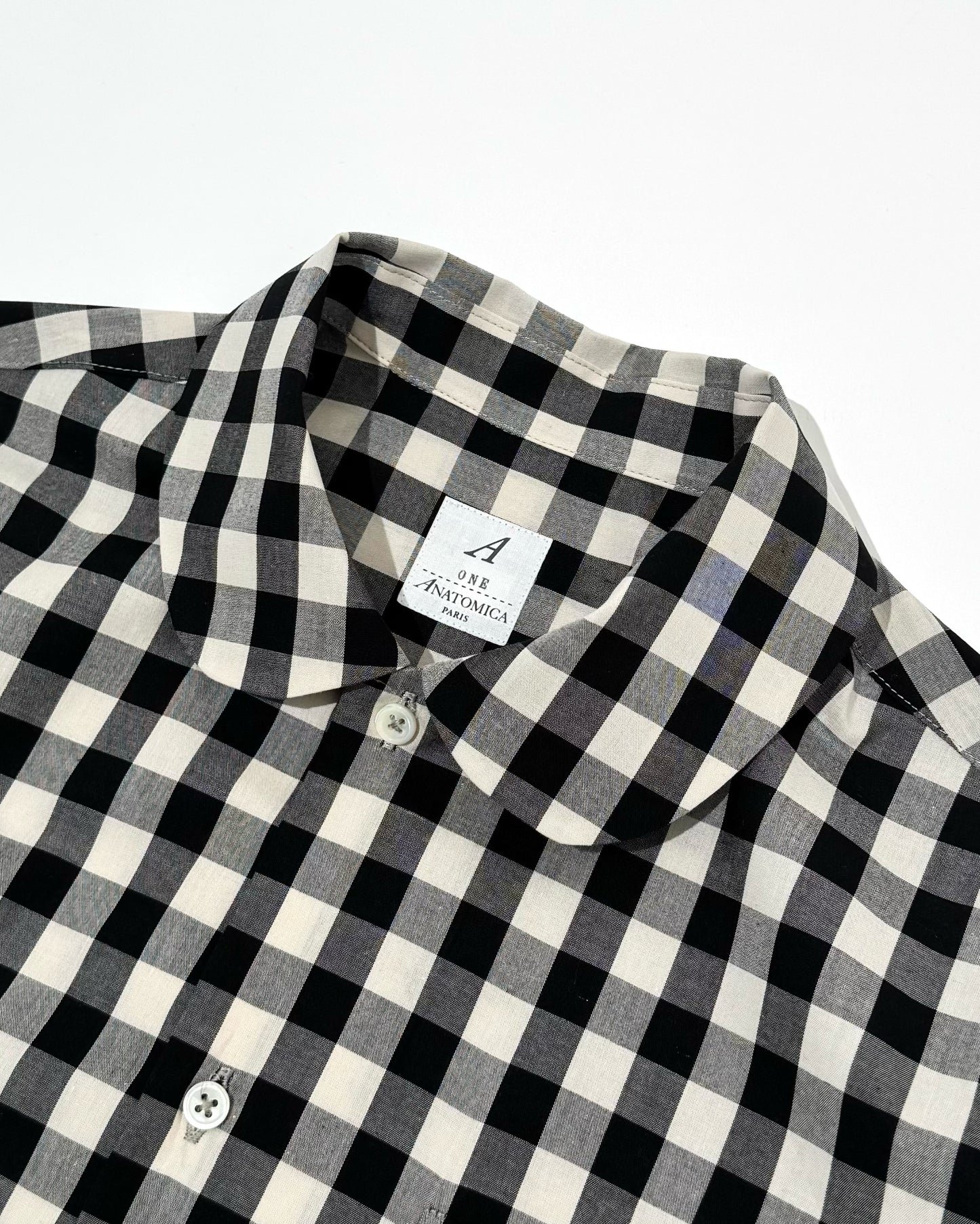 ROUND COLLAR SHIRTS / GINGHAM CHECK