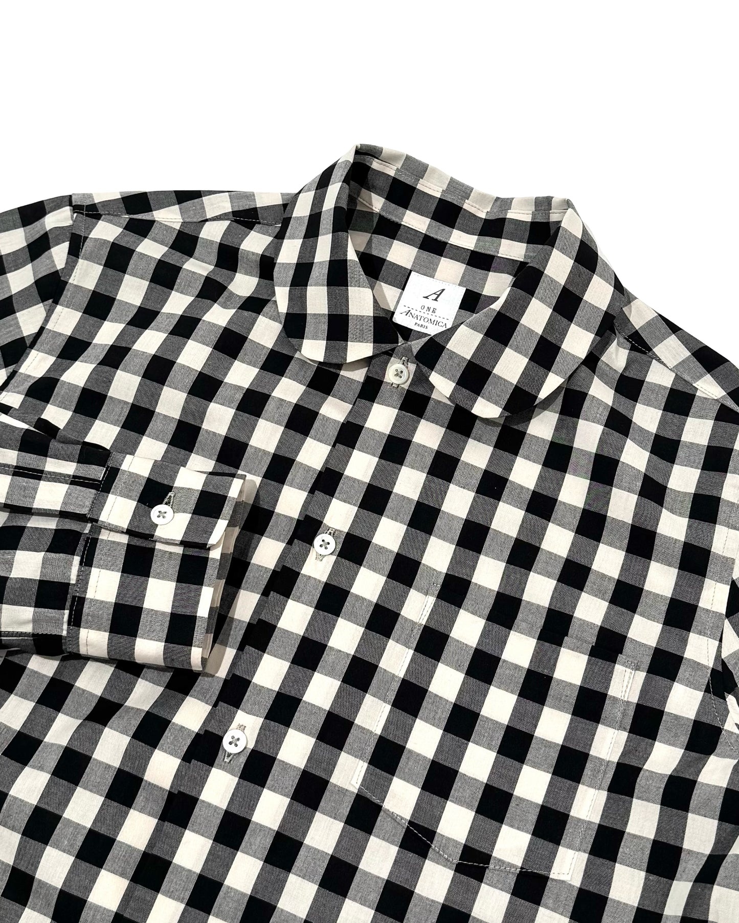 ROUND COLLAR SHIRTS / GINGHAM CHECK