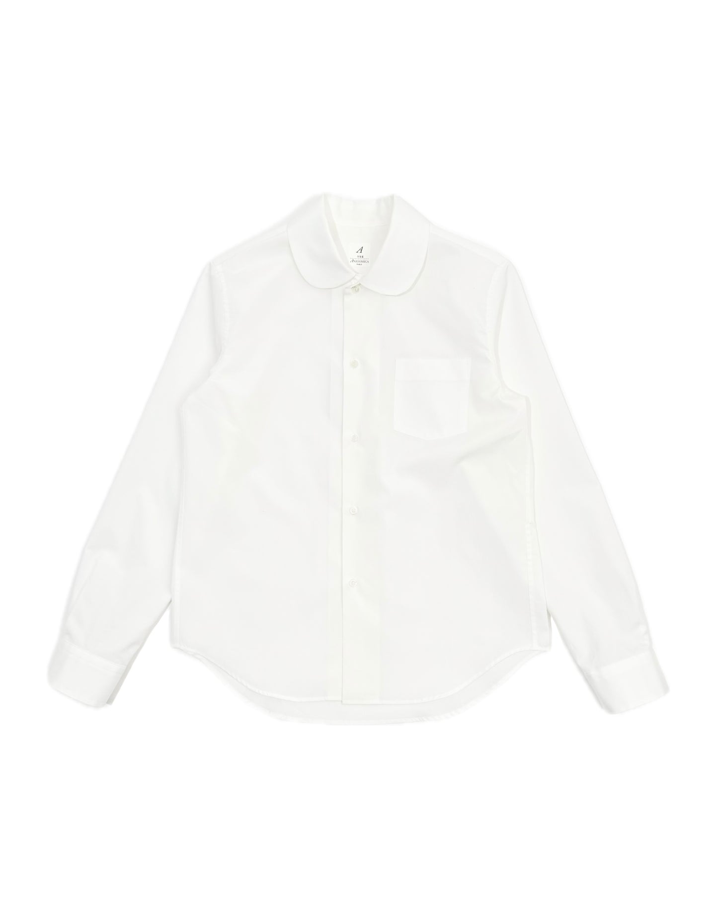 ROUND COLLAR SHIRTS/WHITE