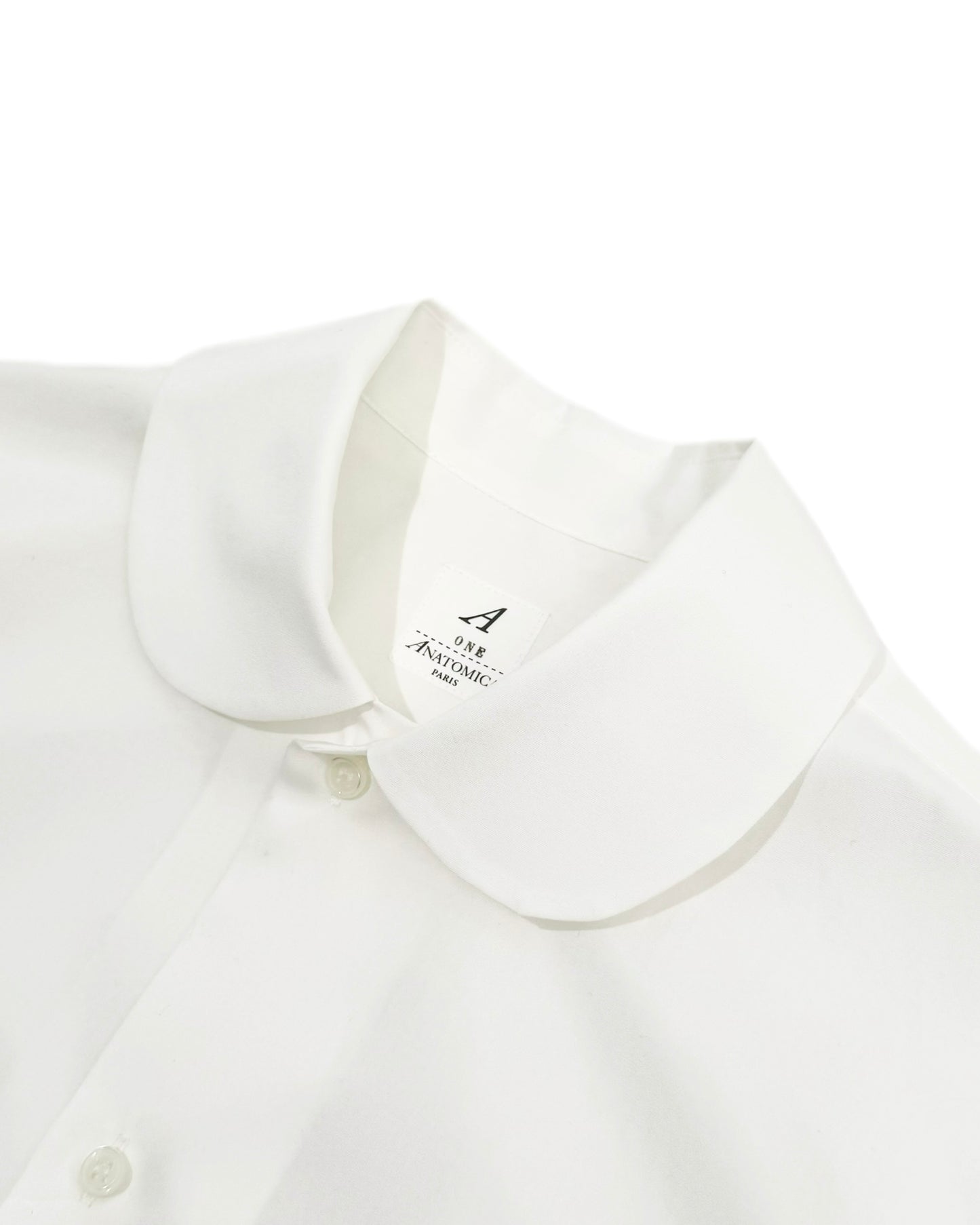 ROUND COLLAR SHIRTS/WHITE