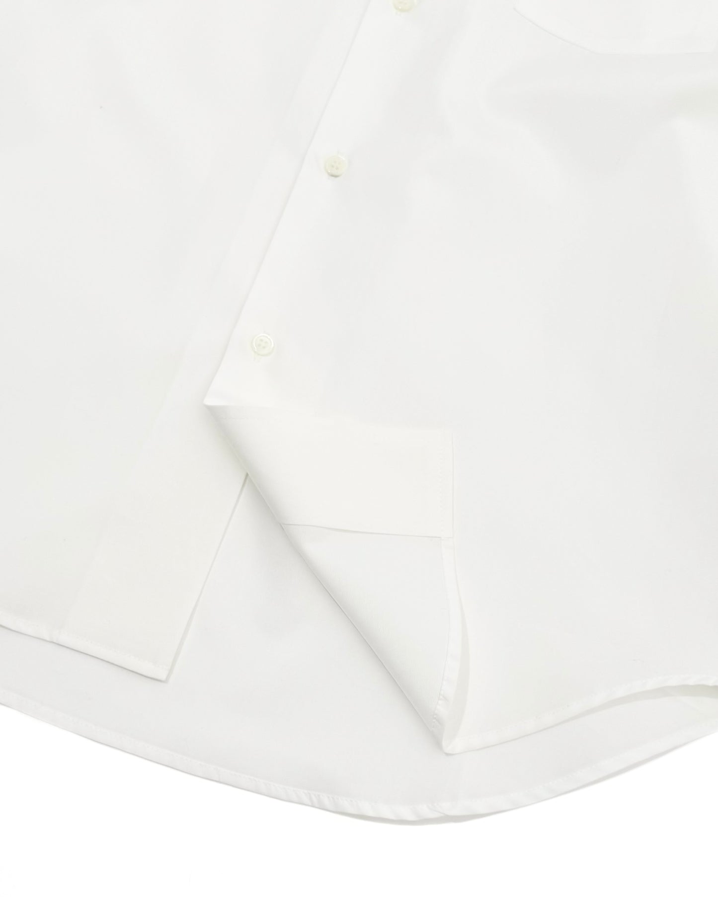 ROUND COLLAR SHIRTS/WHITE