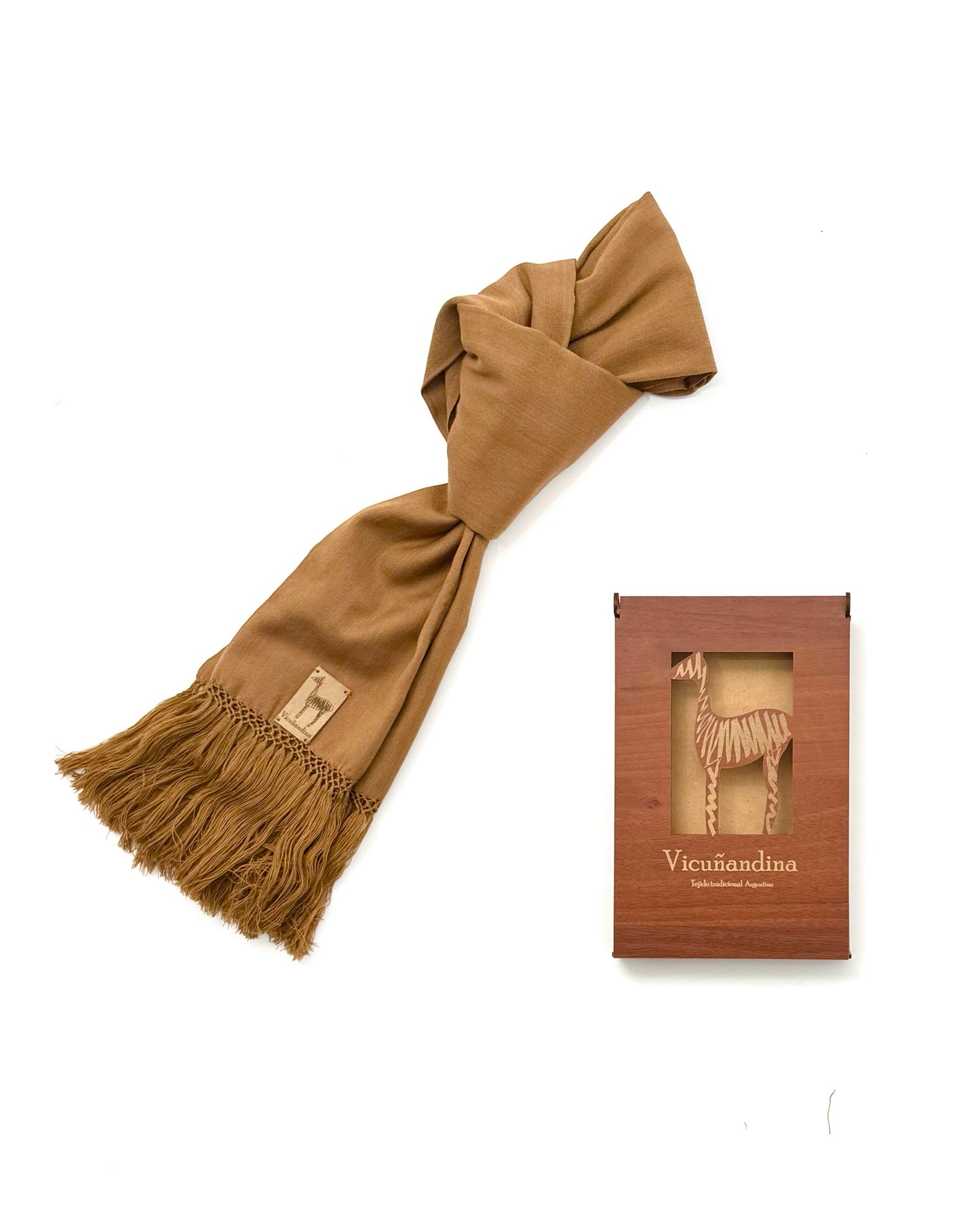 VICUNANDINA SCARF / LARGE BROWN