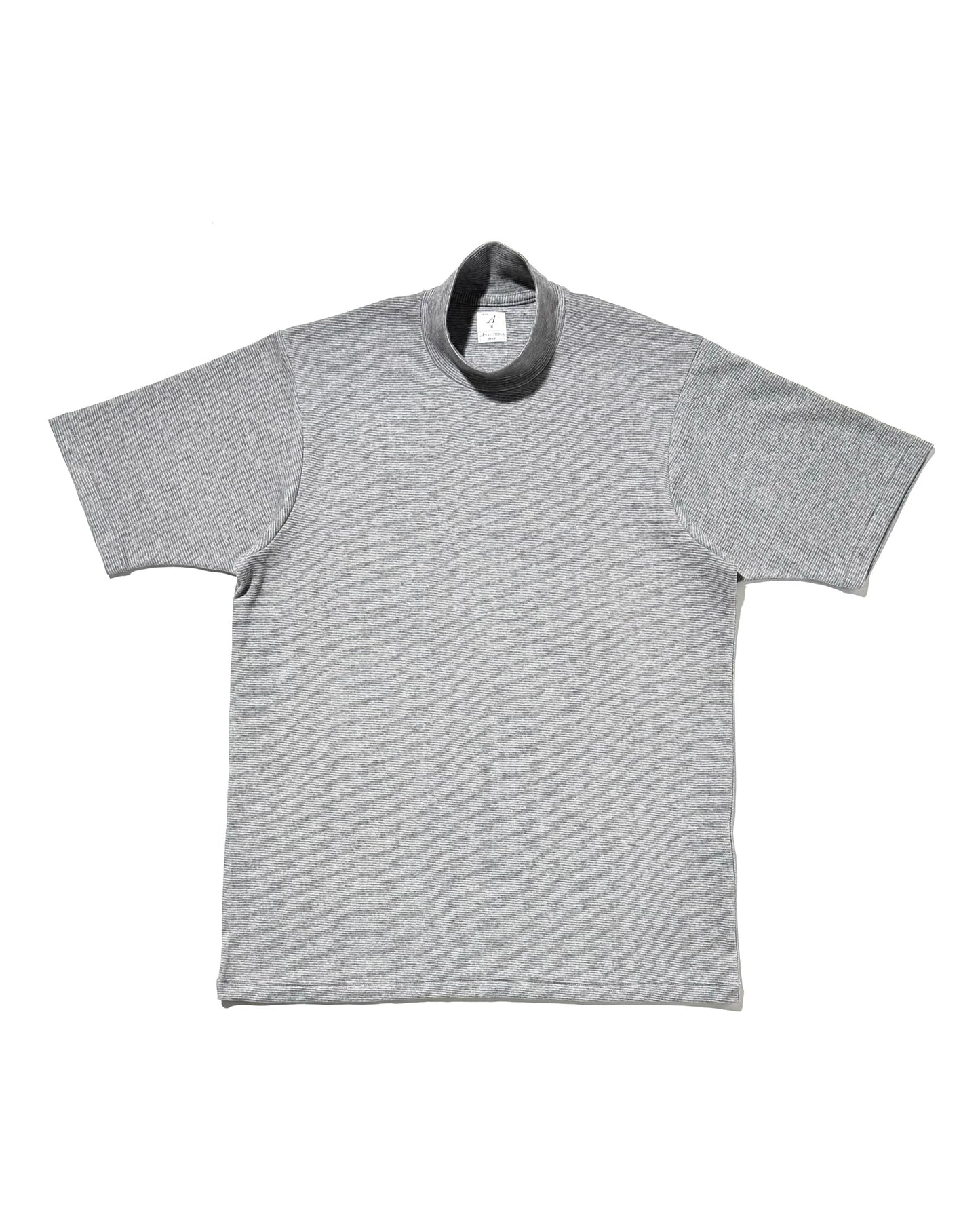 MOCK NECK TEE S/S MICRO STRIPE