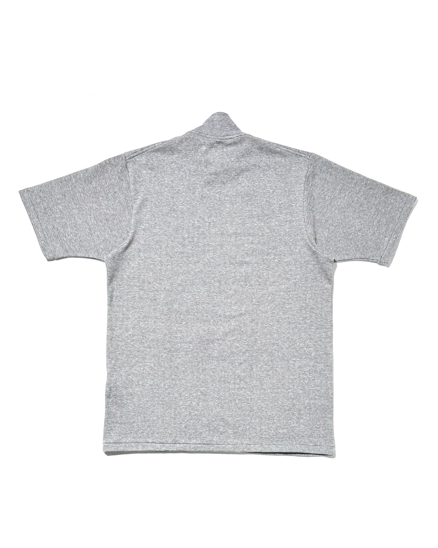 MOCK NECK TEE S/S MICRO STRIPE