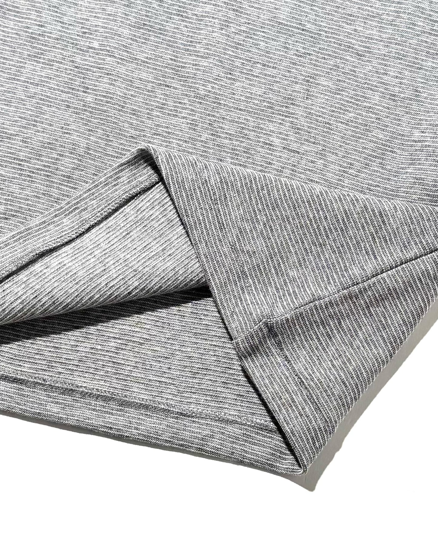 MOCK NECK TEE S/S MICRO STRIPE
