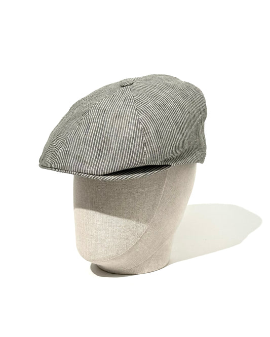 FLAT PANEL CAP / LINEN STRIPES