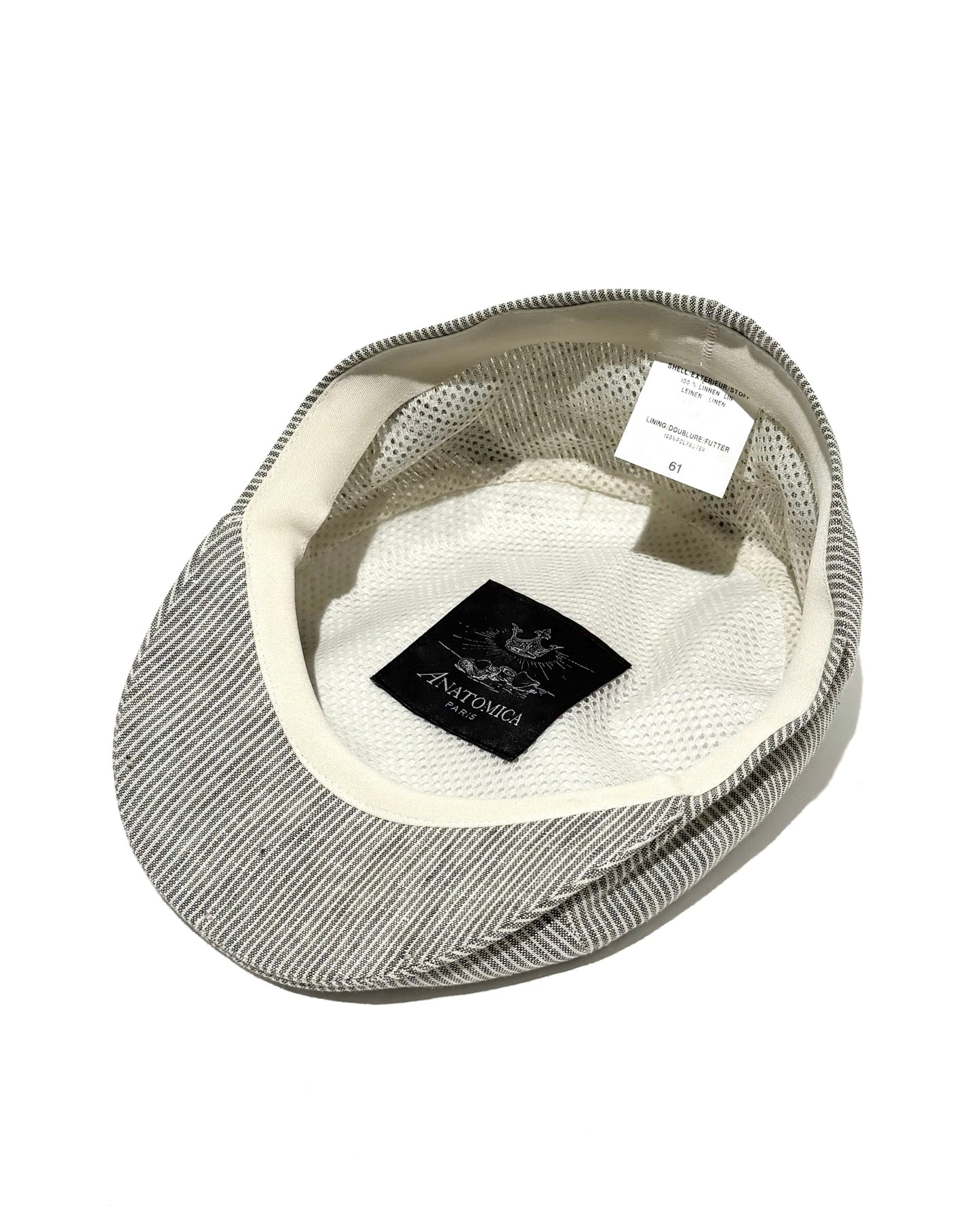 FLAT PANEL CAP / LINEN STRIPES