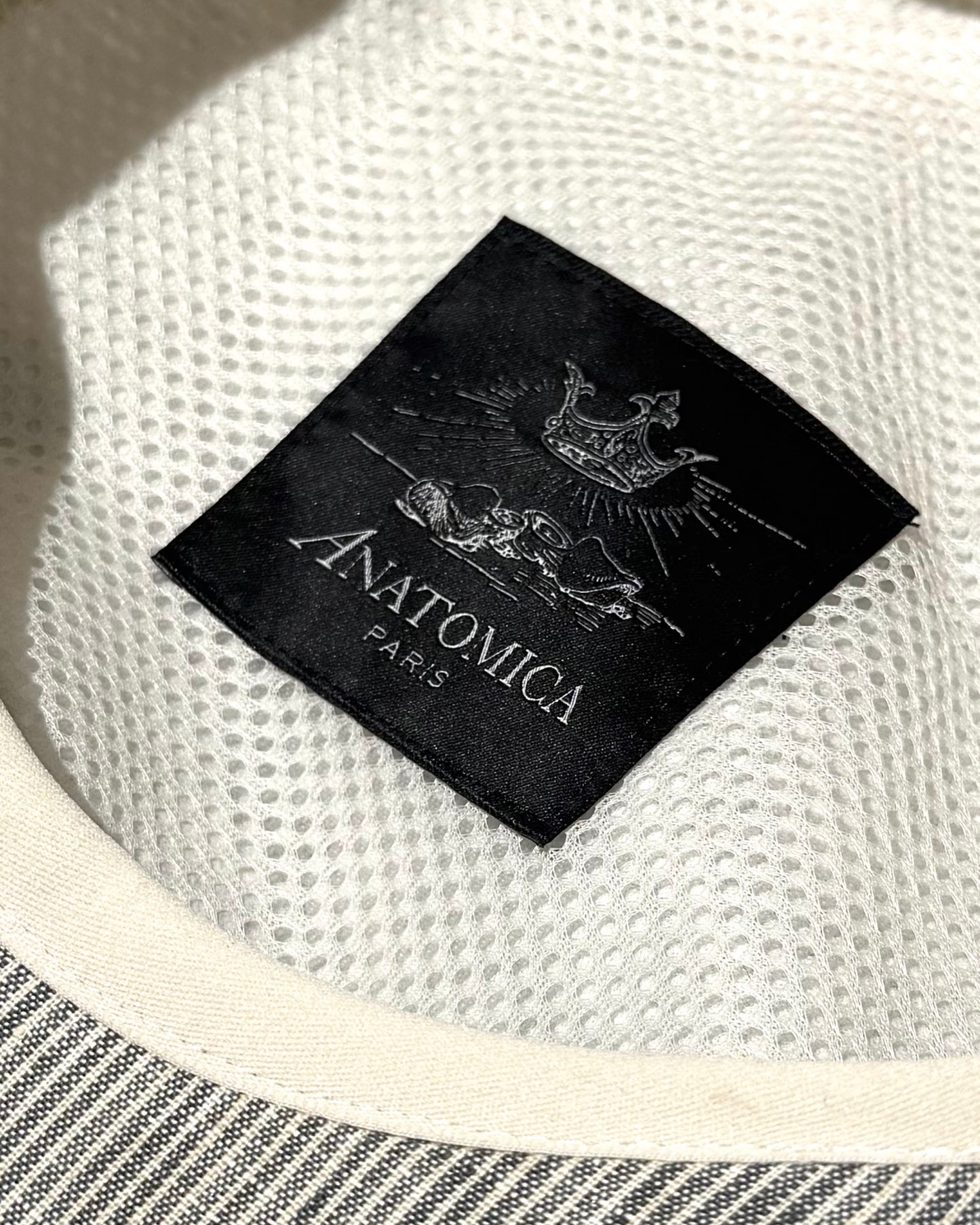 FLAT PANEL CAP / LINEN STRIPES