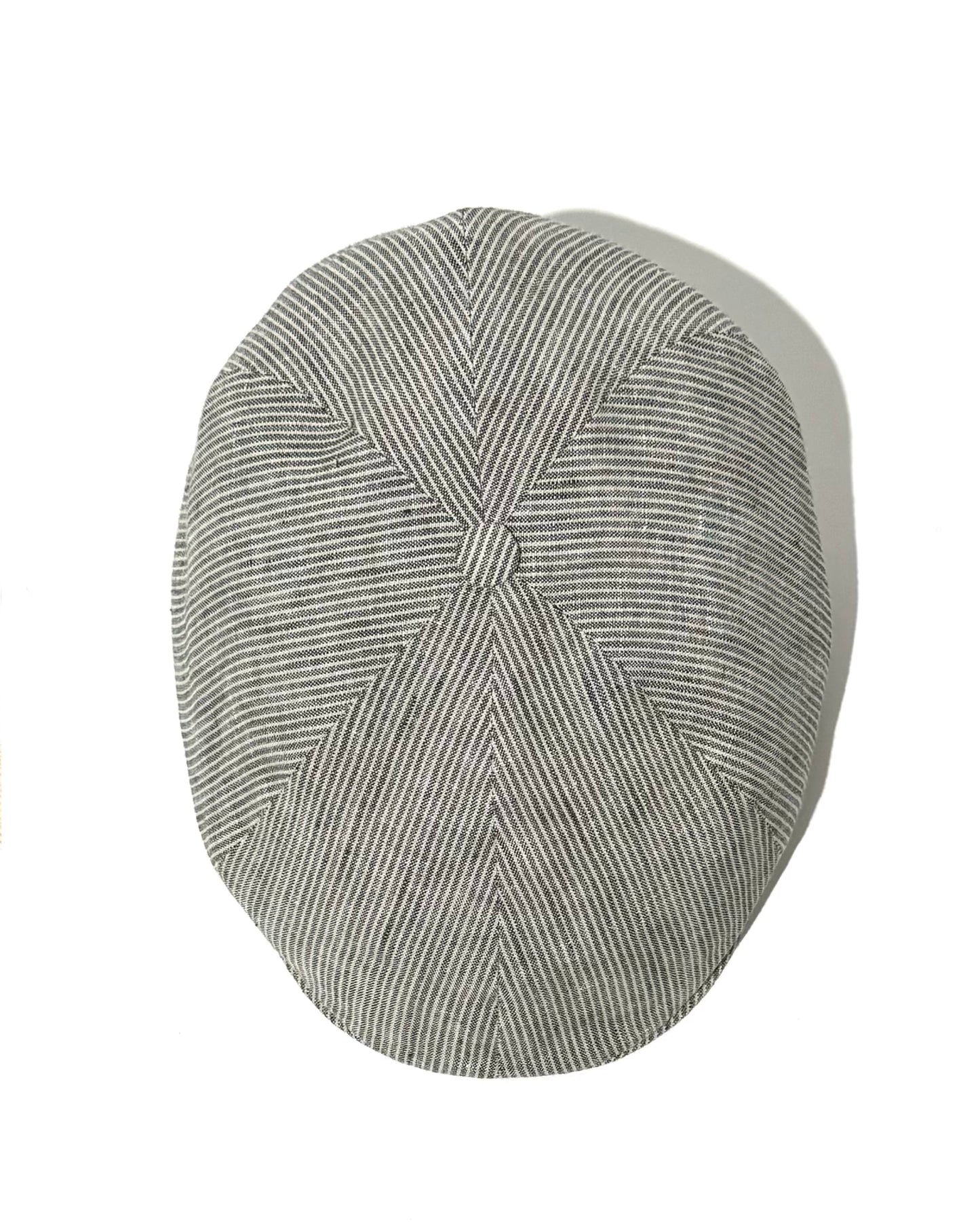 FLAT PANEL CAP / LINEN STRIPES