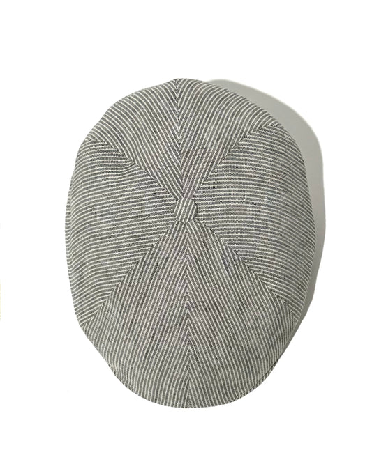 FLAT PANEL CAP / LINEN STRIPES