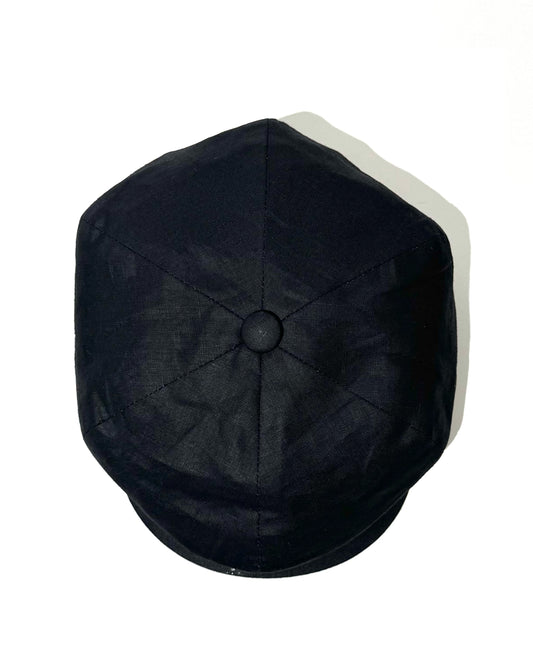 NEWSBOY CAP / JP LINEN DOUBLE SUMI COATED