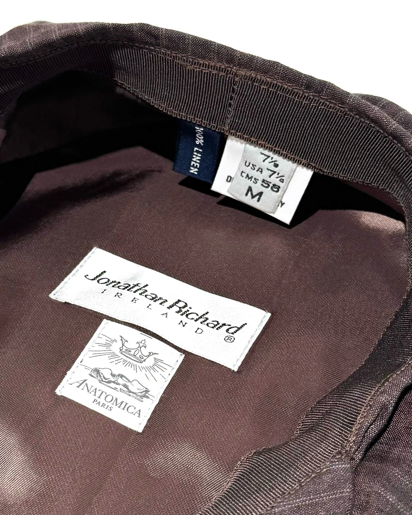 GATSBY CAP / LINEN STRIPES BROWN STRIPE