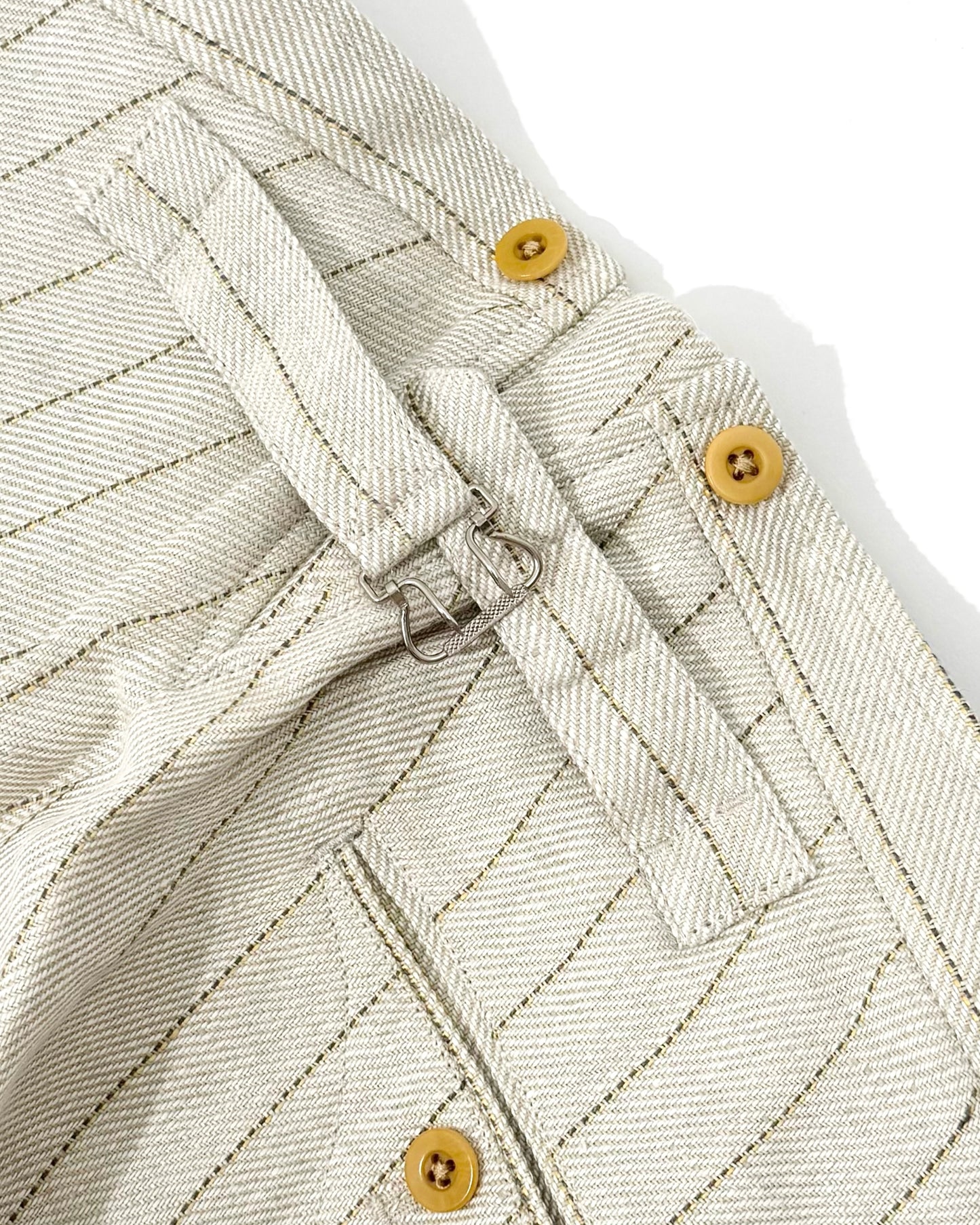 TENNIS PANTS / LINEN TENNIS STRIPE BEIGE