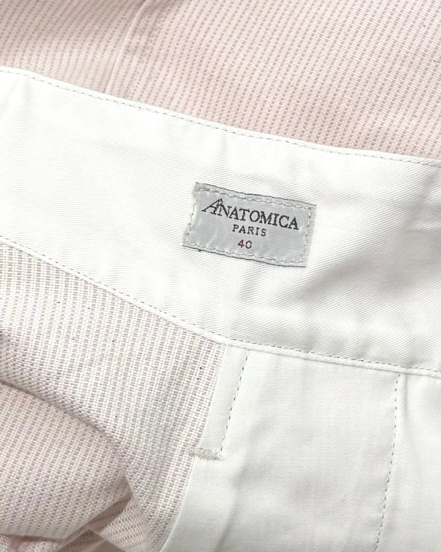 BJ PANTS / COUTIL COTTON PURPLE STRIPE