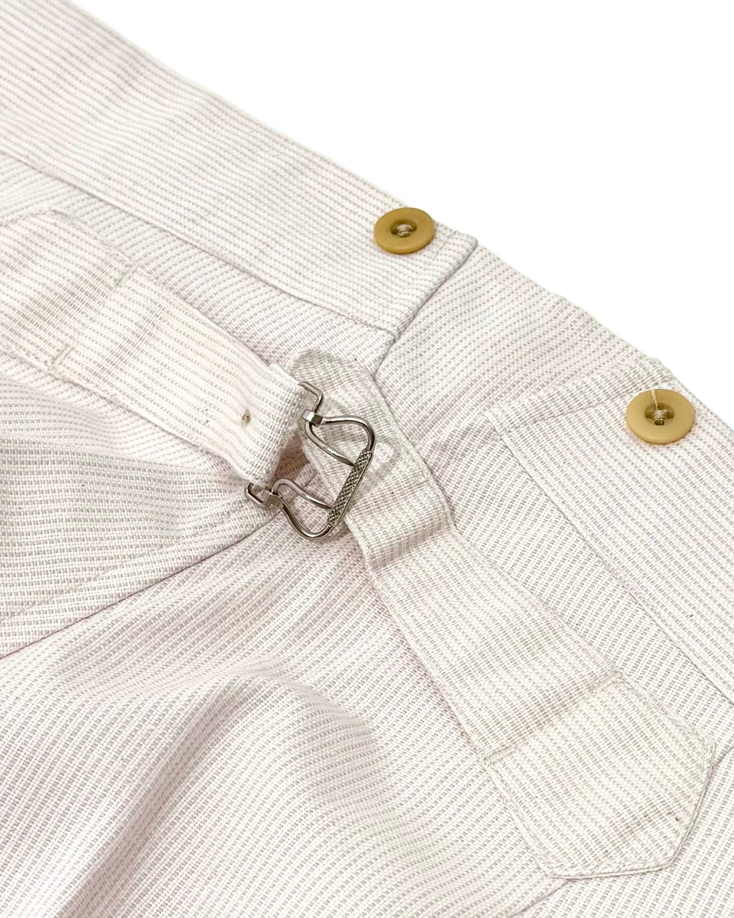 BJ PANTS / COUTIL COTTON PURPLE STRIPE