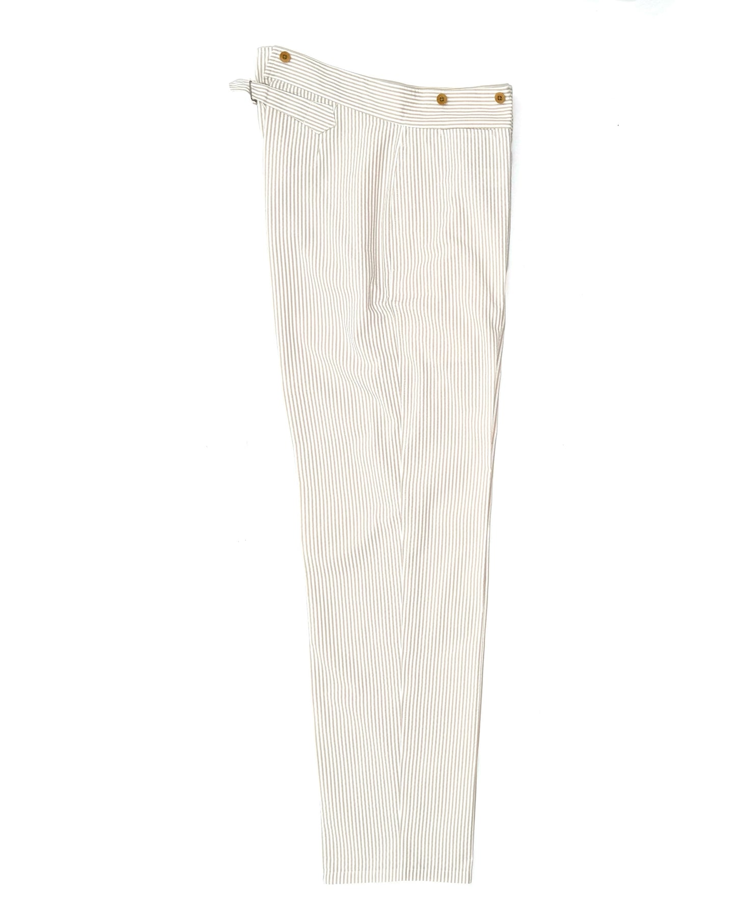 BJ PANTS / SEERSUCKER BEIGE STRIPE