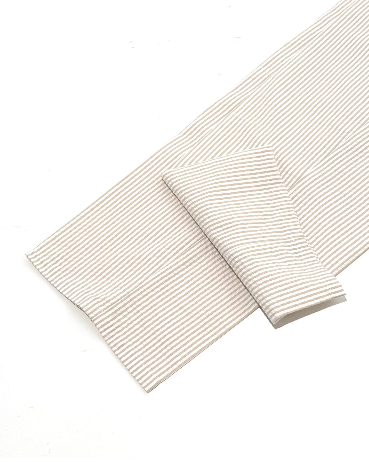 BJ PANTS / SEERSUCKER BEIGE STRIPE