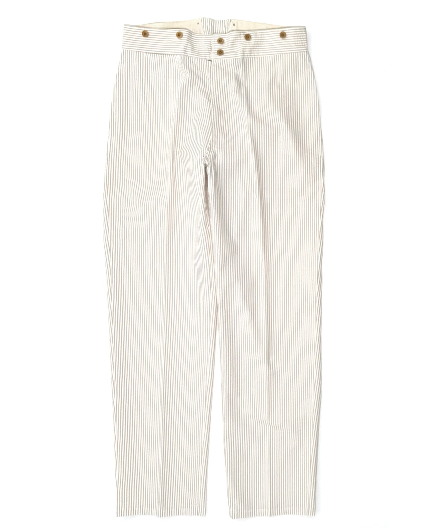 BJ PANTS / SEERSUCKER BEIGE STRIPE