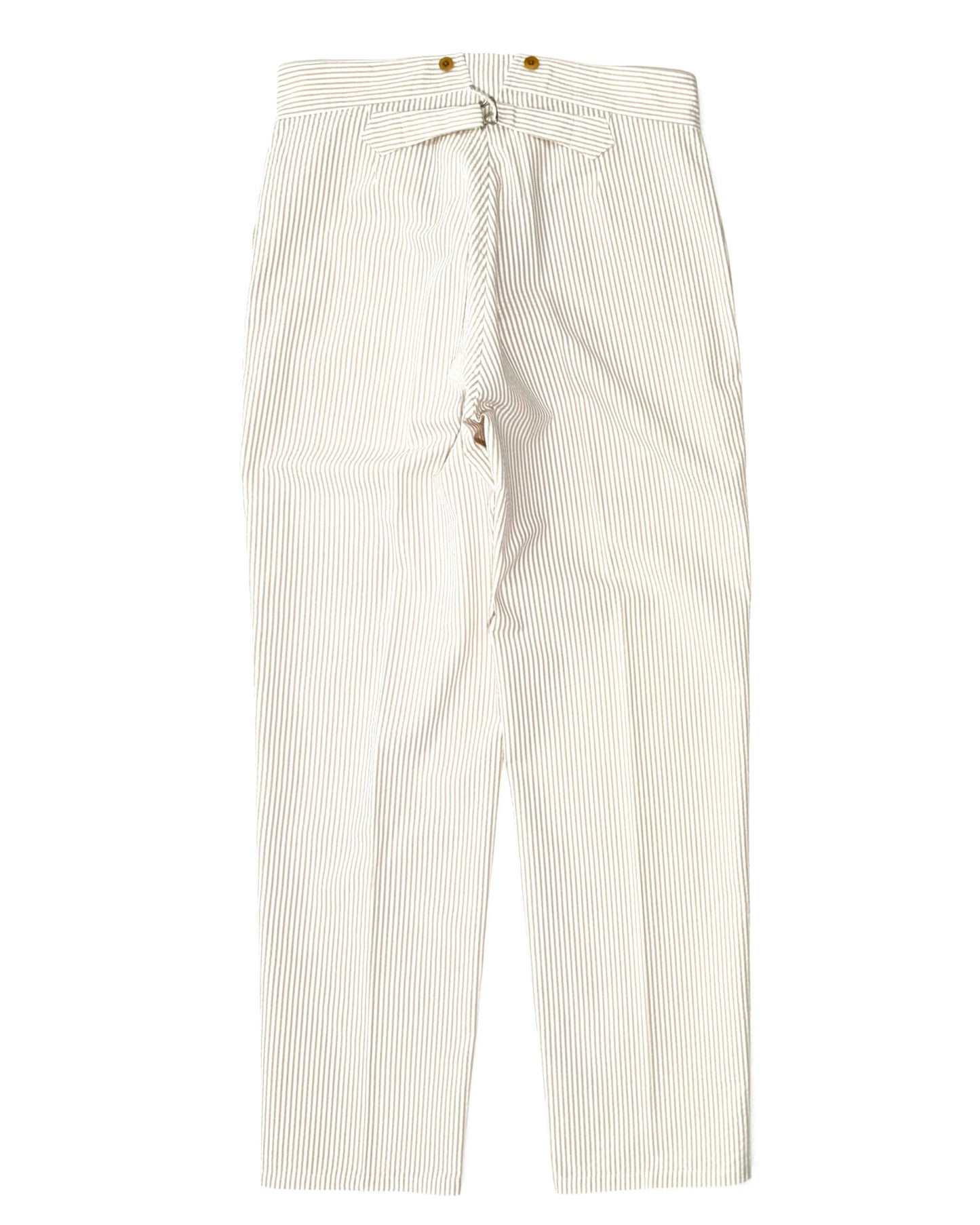 BJ PANTS / SEERSUCKER BEIGE STRIPE
