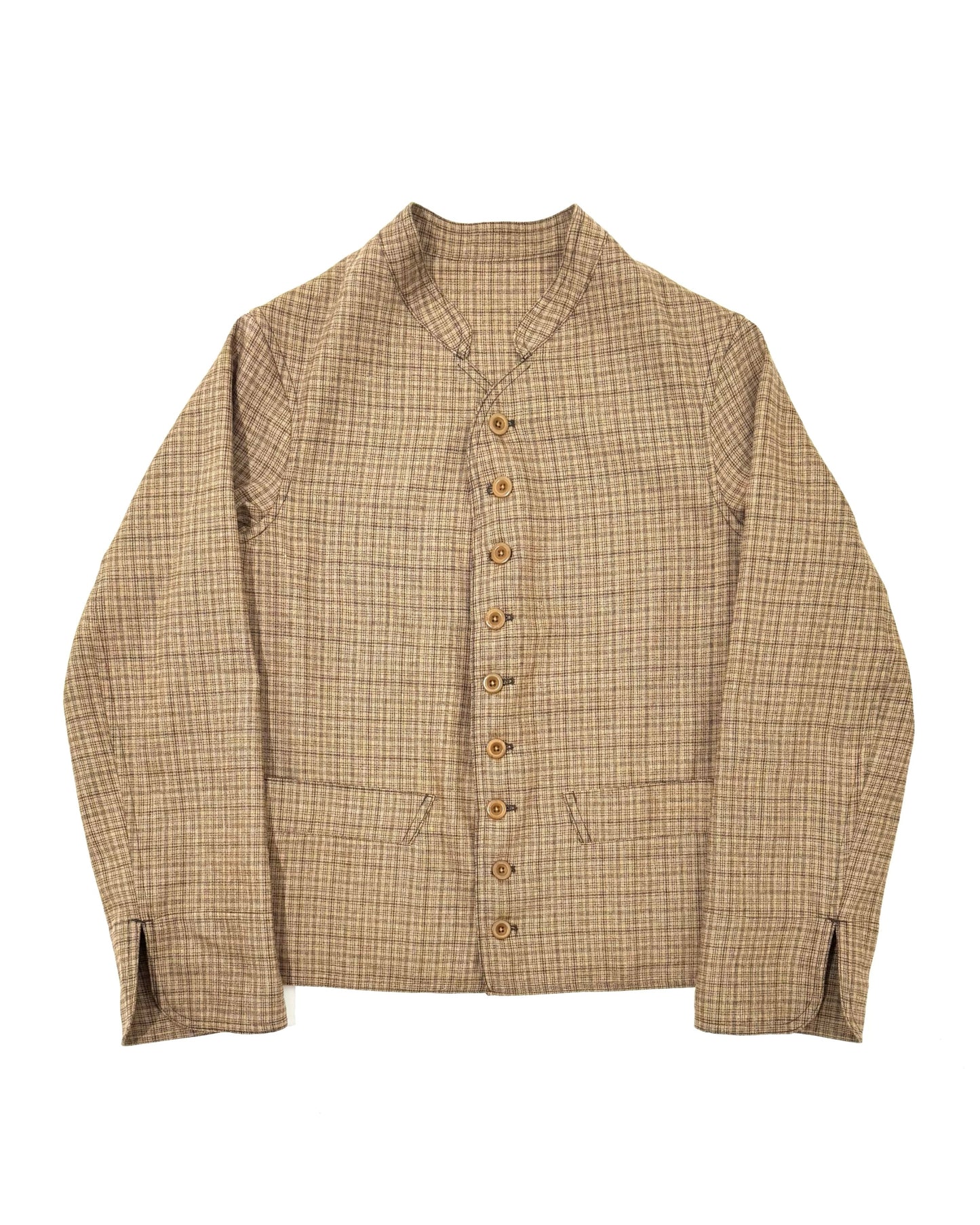 DOLMAN / LINEN WOOL CASHMERE MULTI CHECK MAGEE